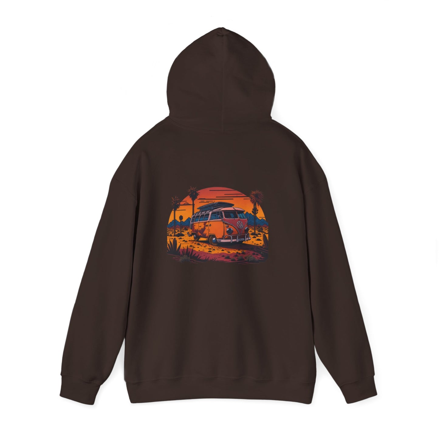 Retro Sunset Van Hoodie for Adventure Lovers, Cozy Sweatshirt, Beach Vibes Clothing, personalized Travel Gifts, Fall Fashion
