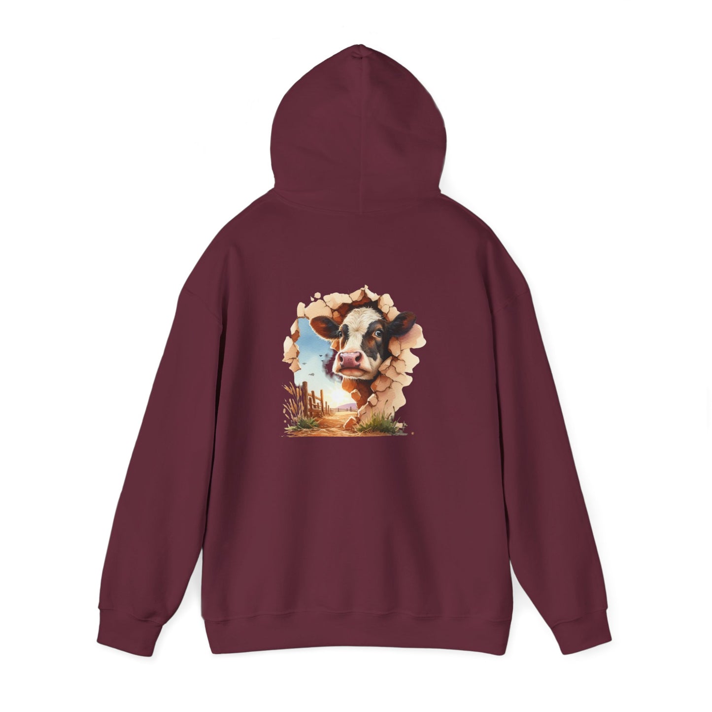 Cow Paradise Unisex Hoodie, personalized Cute Animal Sweatshirt, Farm Lover Gift, Cozy Pullover, Country Style Apparel