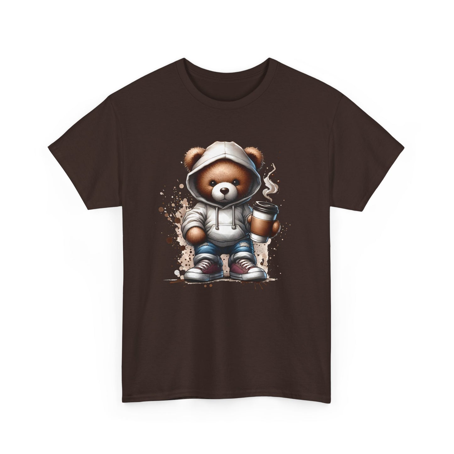 Cute Bear Graphic Tee, Unisex Cotton Shirt, Fun Casual Shirt, Gift for Animal Lovers, Cozy Everyday Wear, Ideal for Birthdays