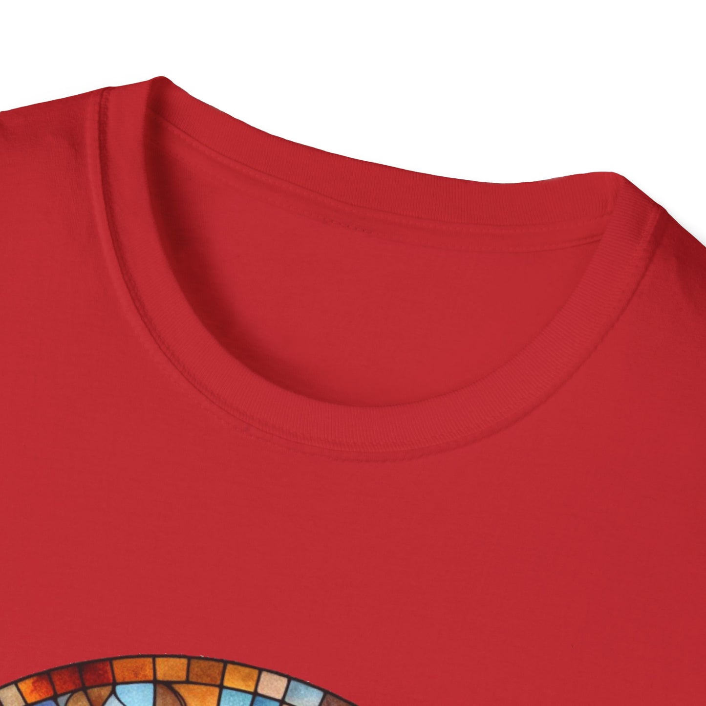 Stained Glass Portrait T-Shirt, Unisex Tee, Artistic Tee, Boho Fashion, Unique Gift, Self-Love Art