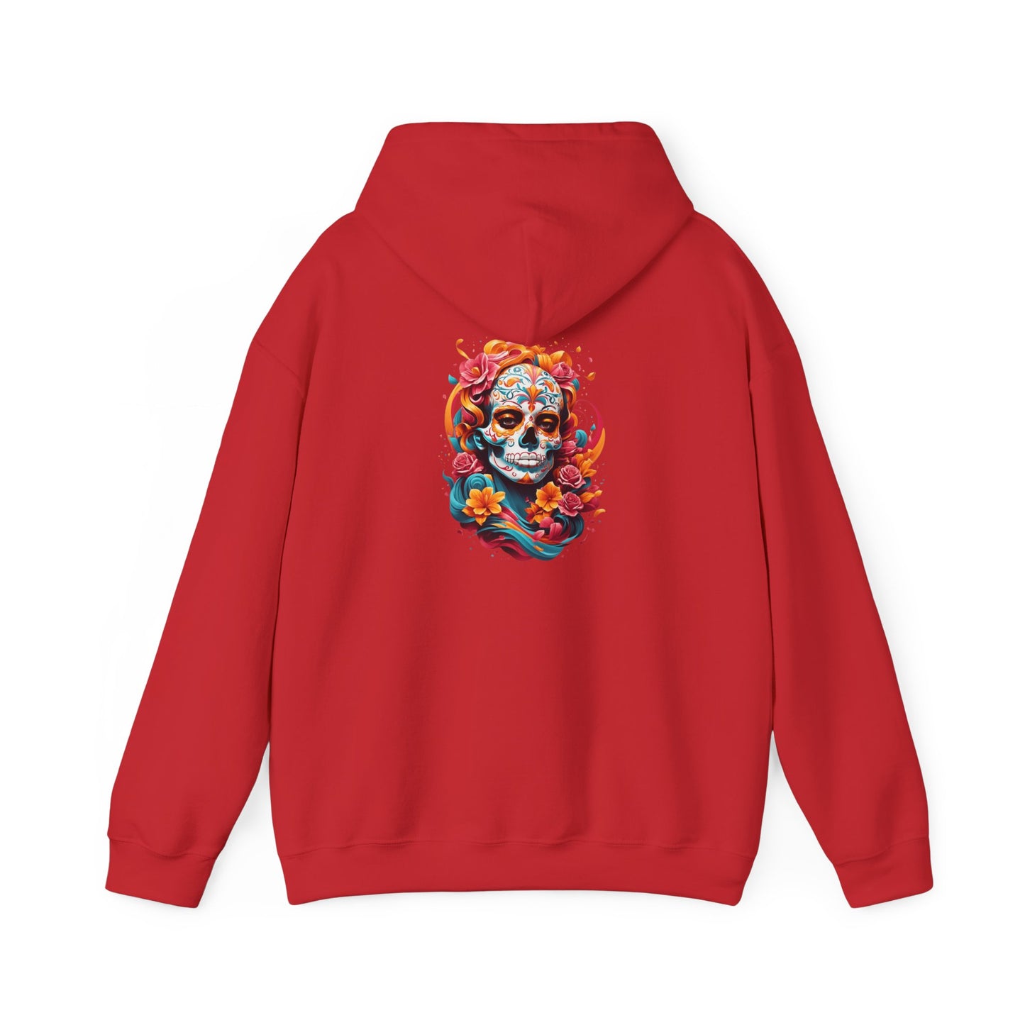 Colorful Skull Graphic Hooded Sweatshirt, personalized Unisex Hoodie, Casual Streetwear, Gift for Halloween, Cozy Outfit, Fall Fashion