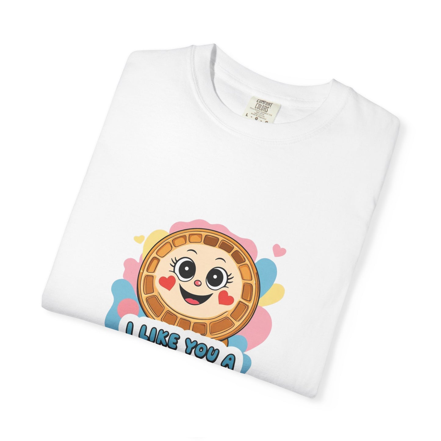 Playful Waffle Love T-Shirt | Funny Gift for Food Lovers, Cute Waffle Tee, Fun Casual Wear, Unisex, Valentine's Day