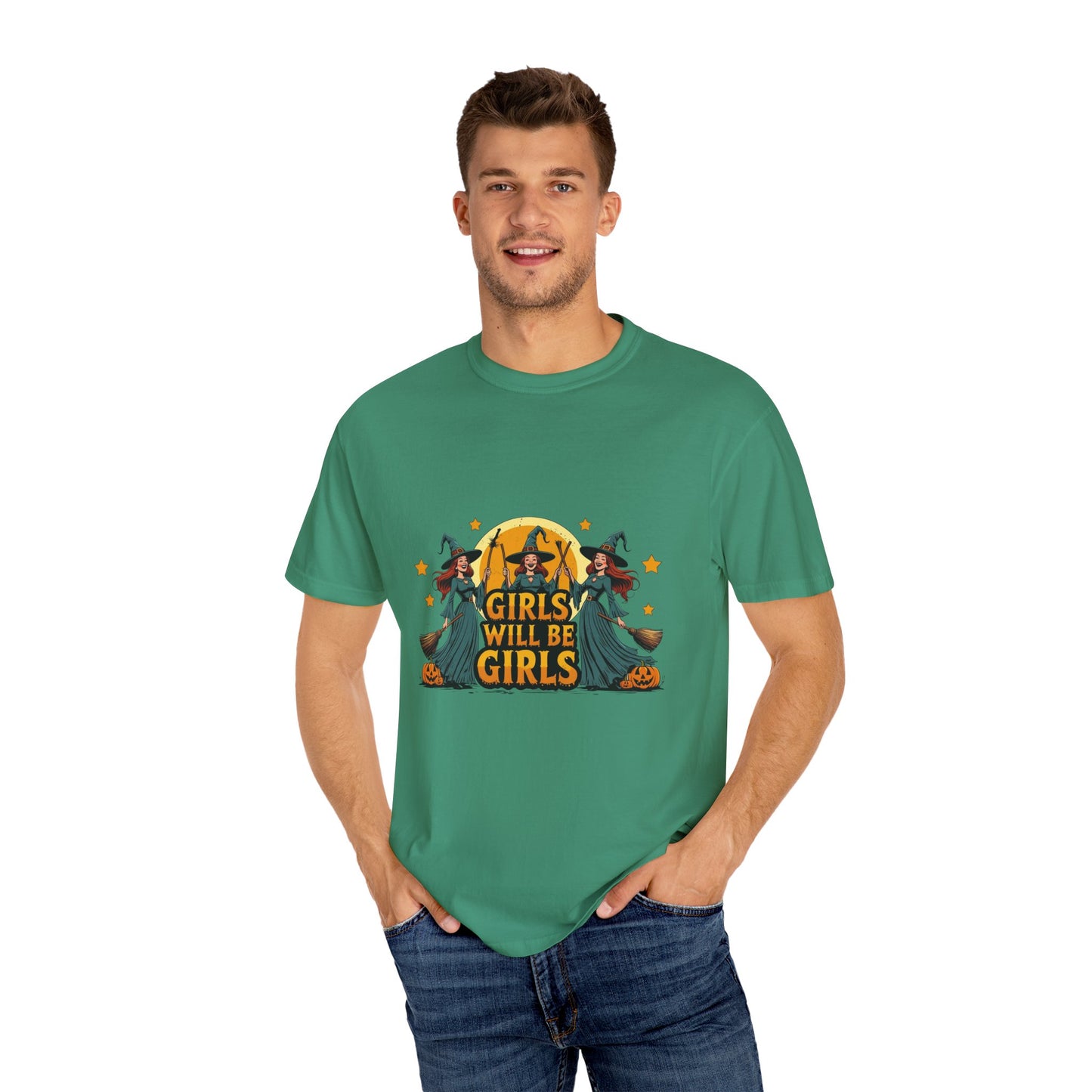 Spooky Witch T-Shirt for Halloween Fun, Girls Will Be Girls Tee, Unisex Halloween Shirt, Fall Fashion, Witch Costume Top