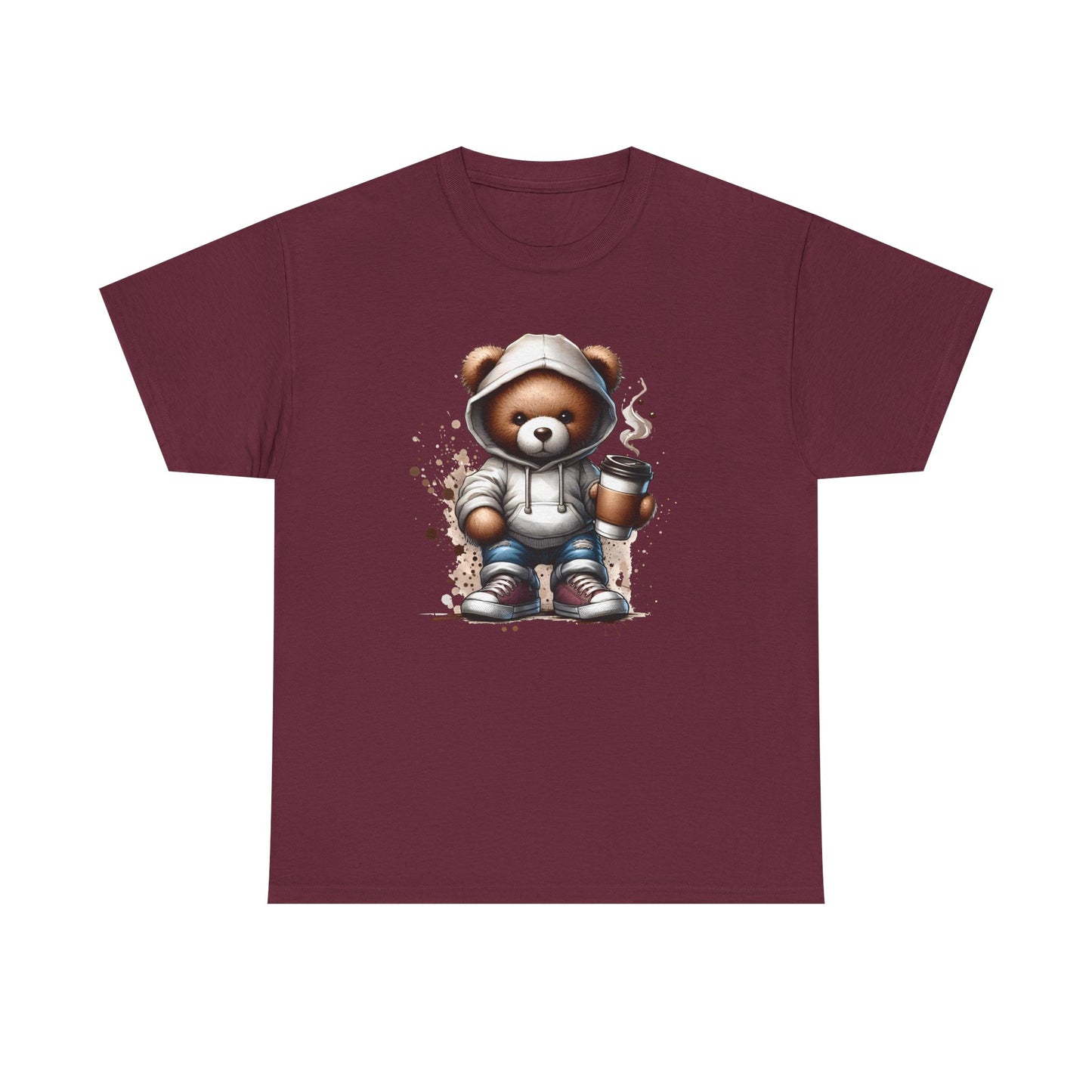 Cute Bear Graphic Tee, Unisex Cotton Shirt, Fun Casual Shirt, Gift for Animal Lovers, Cozy Everyday Wear, Ideal for Birthdays