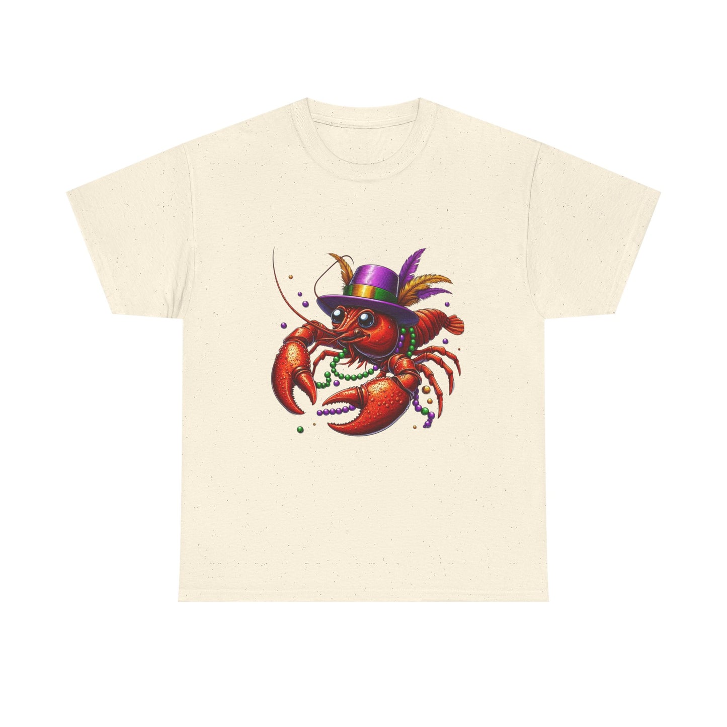 Mardi Gras Lobster Tee, Unisex Heavy Cotton T-Shirt, Fun Carnival Shirt, Seafood Lover Gift, Party Apparel, Festive Clothing
