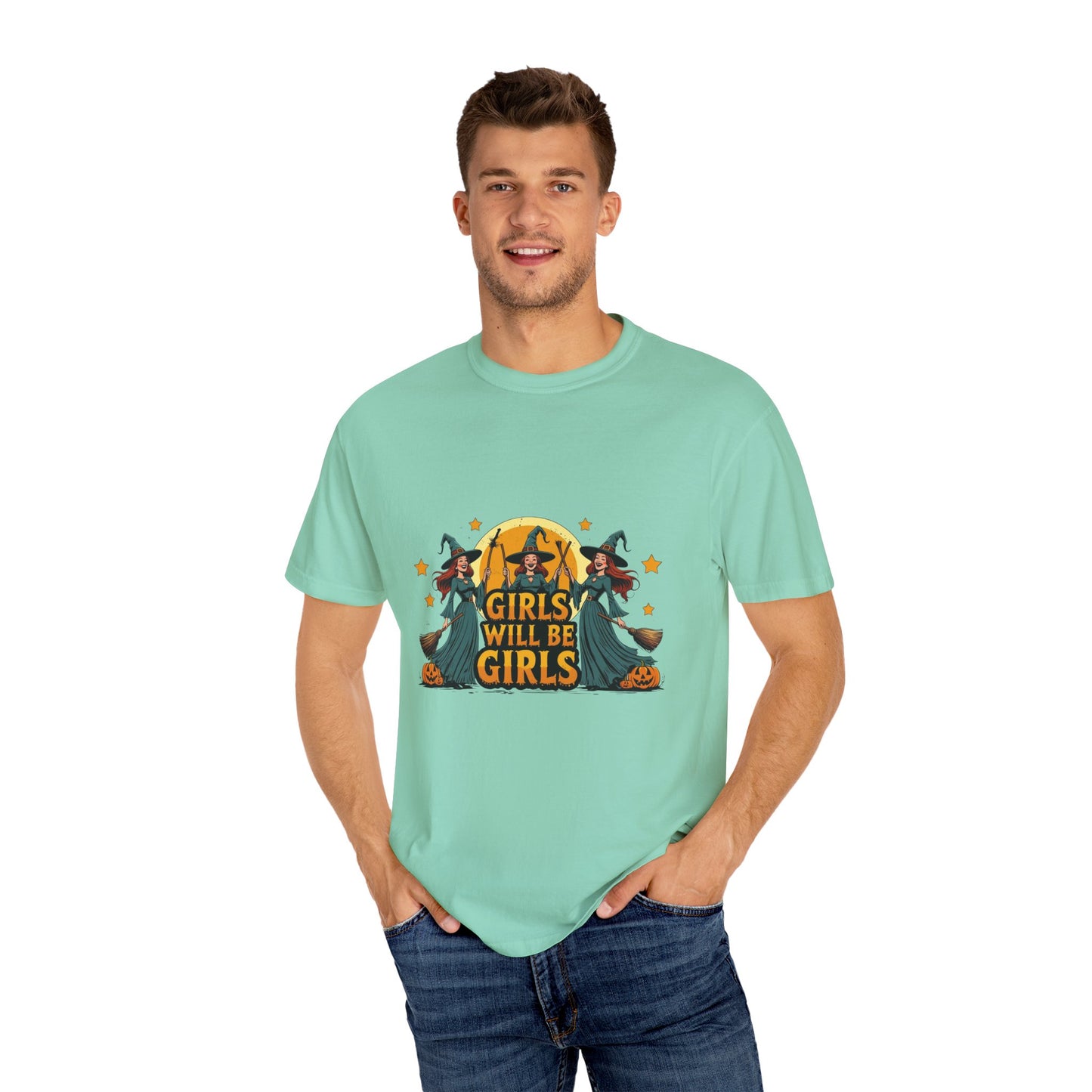 Spooky Witch T-Shirt for Halloween Fun, Girls Will Be Girls Tee, Unisex Halloween Shirt, Fall Fashion, Witch Costume Top