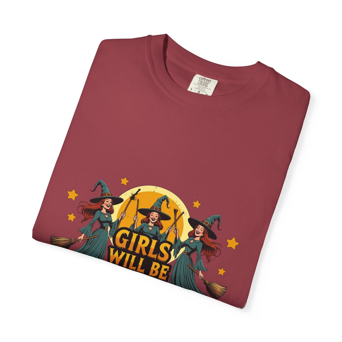 Spooky Witch T-Shirt for Halloween Fun, Girls Will Be Girls Tee, Unisex Halloween Shirt, Fall Fashion, Witch Costume Top