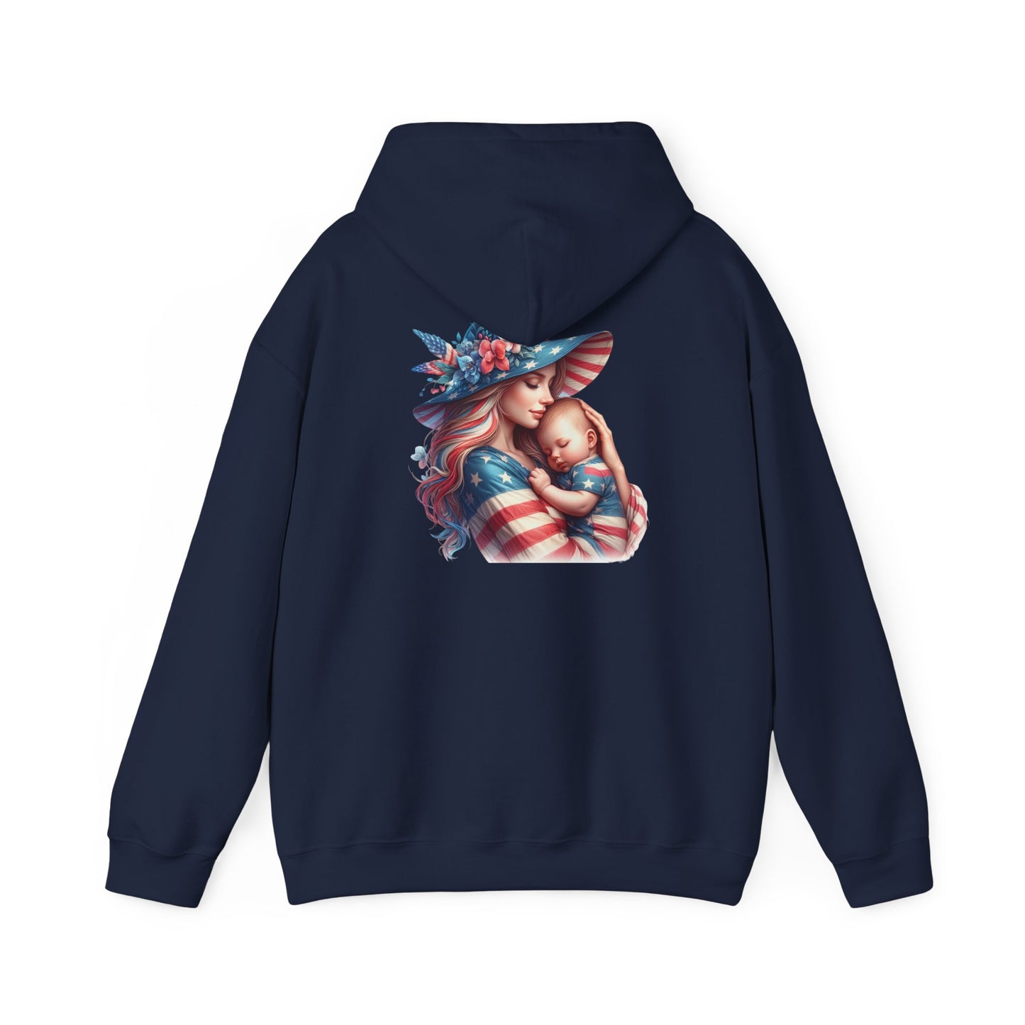 Patriotic Mother and Child Hoodie Indepen dence Day,
