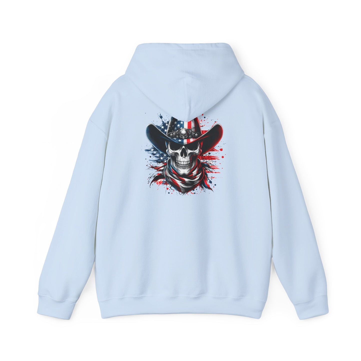 Patriotic Skull Hoodie Skull Sweatshirt, Halloween Sweatshirt