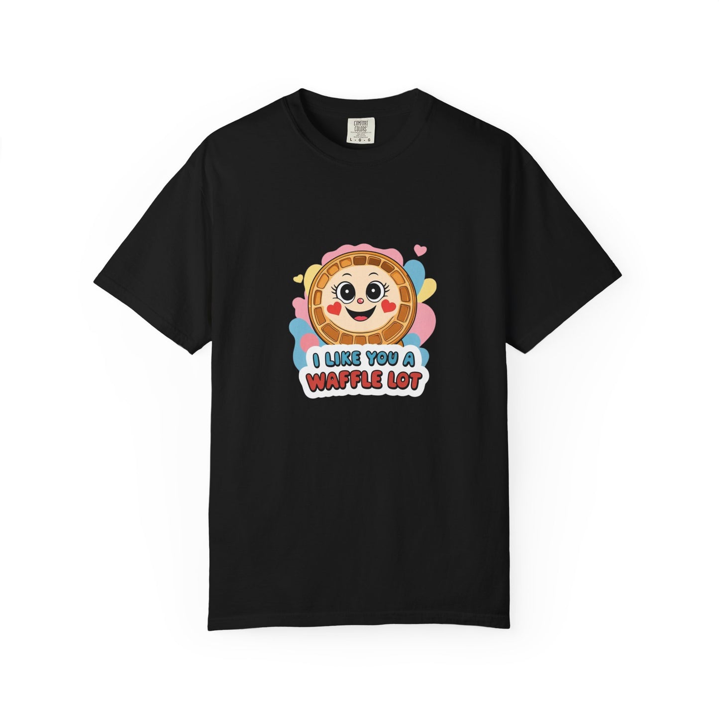 Playful Waffle Love T-Shirt | Funny Gift for Food Lovers, Cute Waffle Tee, Fun Casual Wear, Unisex, Valentine's Day