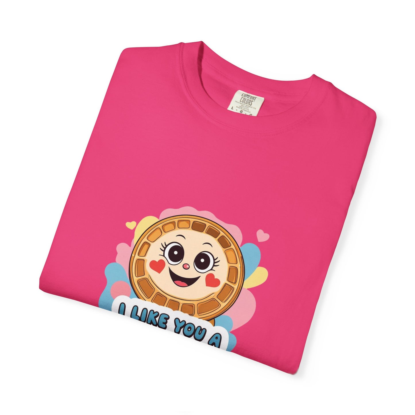 Playful Waffle Love T-Shirt | Funny Gift for Food Lovers, Cute Waffle Tee, Fun Casual Wear, Unisex, Valentine's Day