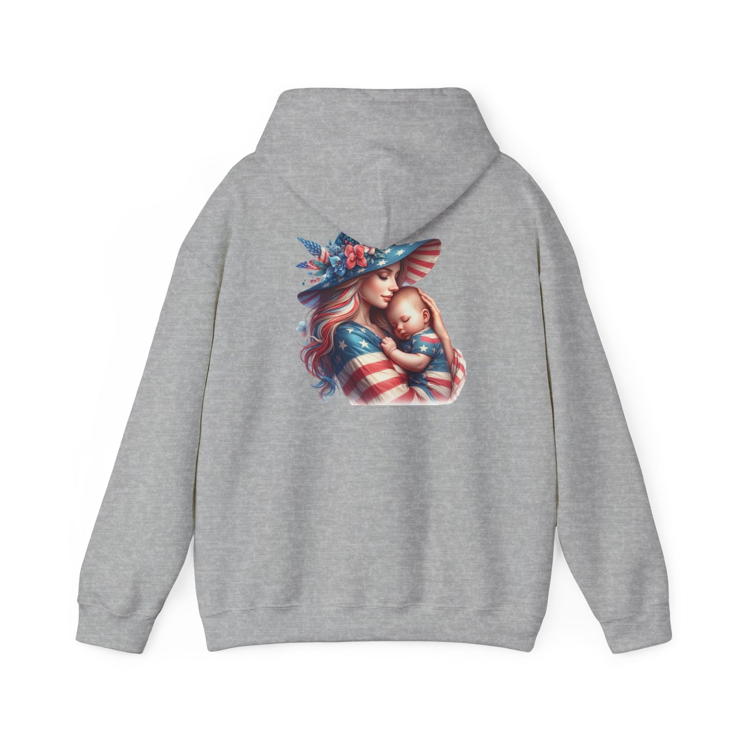 Patriotic Mother and Child Hoodie Indepen dence Day,