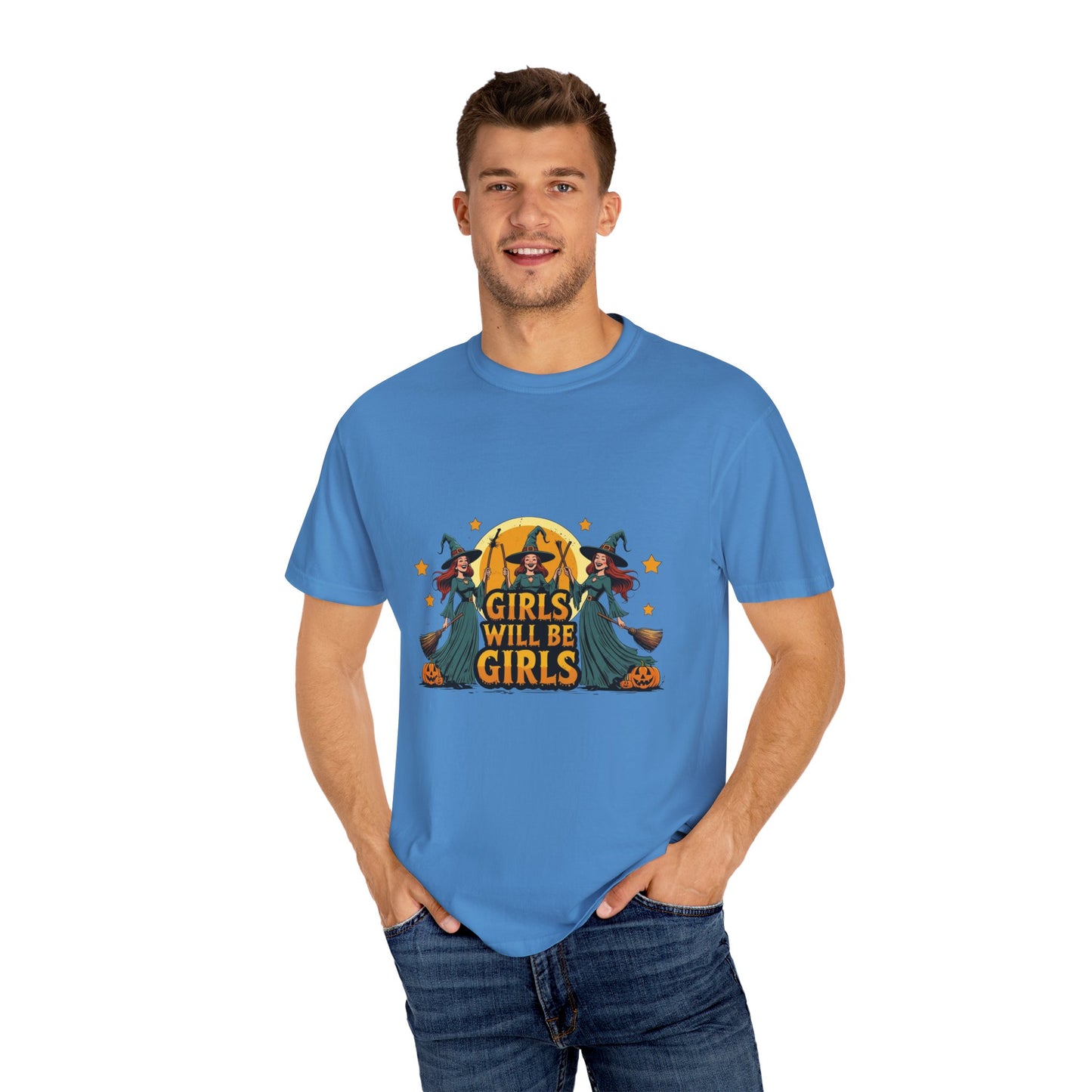 Spooky Witch T-Shirt for Halloween Fun, Girls Will Be Girls Tee, Unisex Halloween Shirt, Fall Fashion, Witch Costume Top