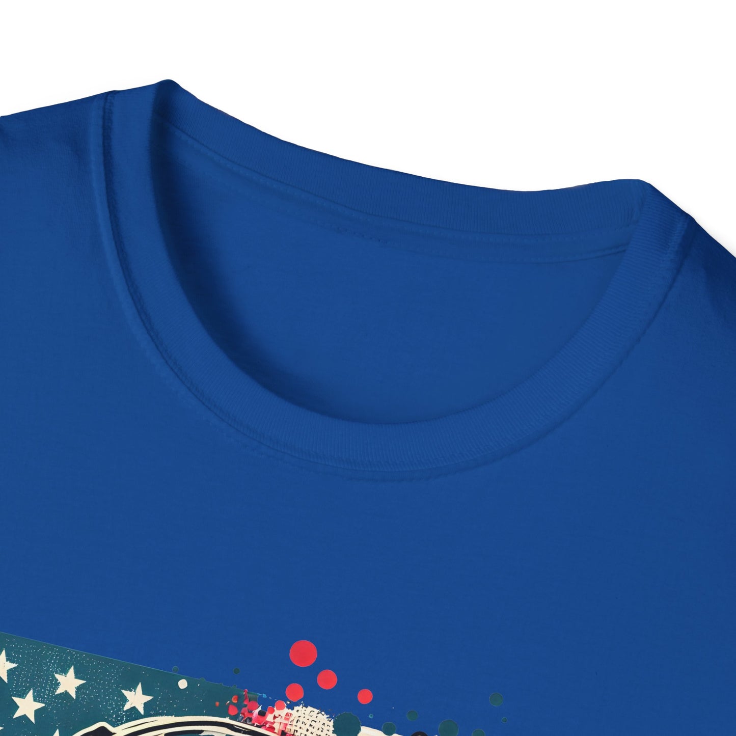 Patriotic Skull Graphic Tee, Unisex Softstyle T-Shirt, American Flag Shirt, Memorial Day Gift, Rocker Style Shirt, Casual Wear