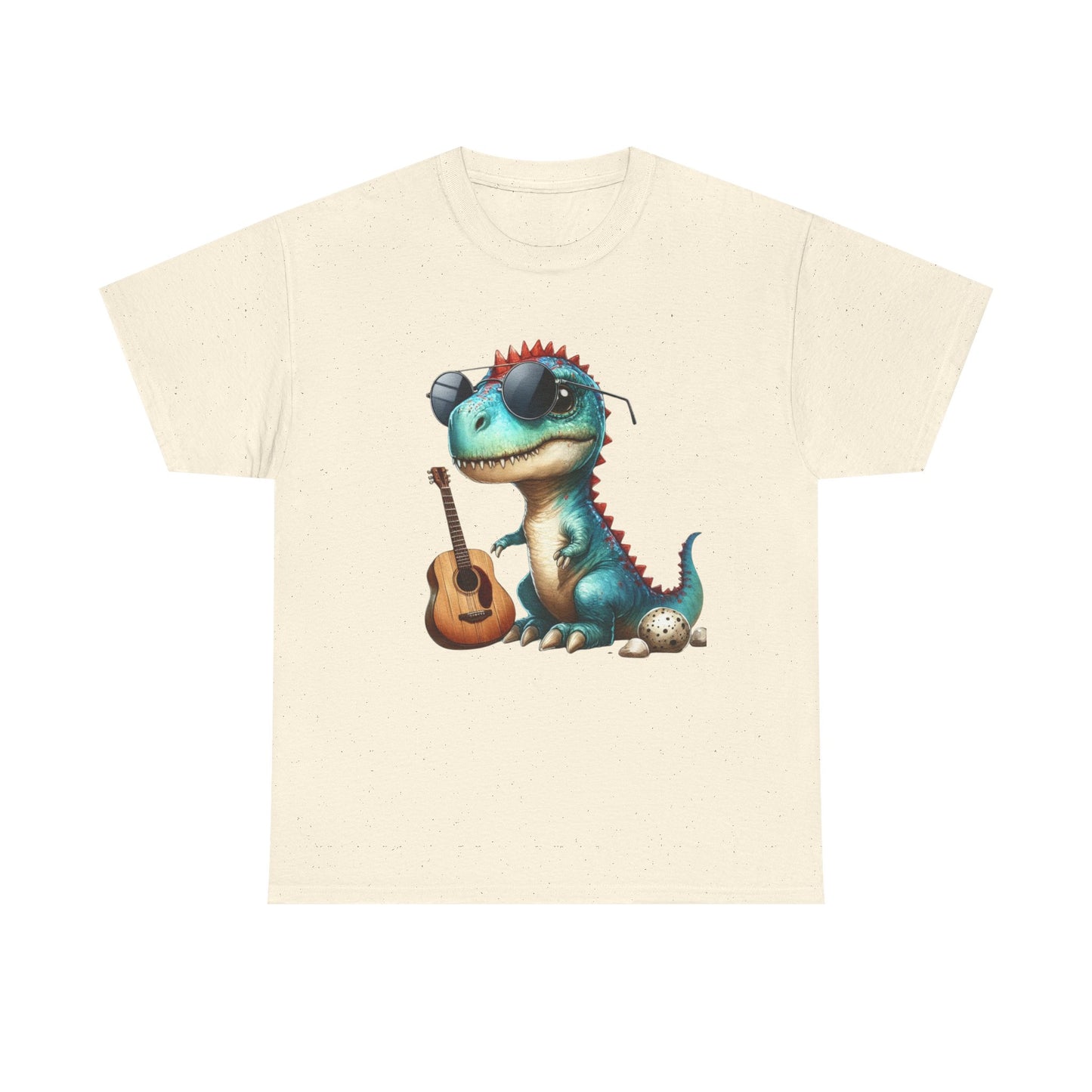 Cool Dinosaur Graphic Tee for Kids, Fun Gift for Birthdays, Retro Style Cotton T-Shirt, Music Lover's Merchandise, Playful Summer Wear