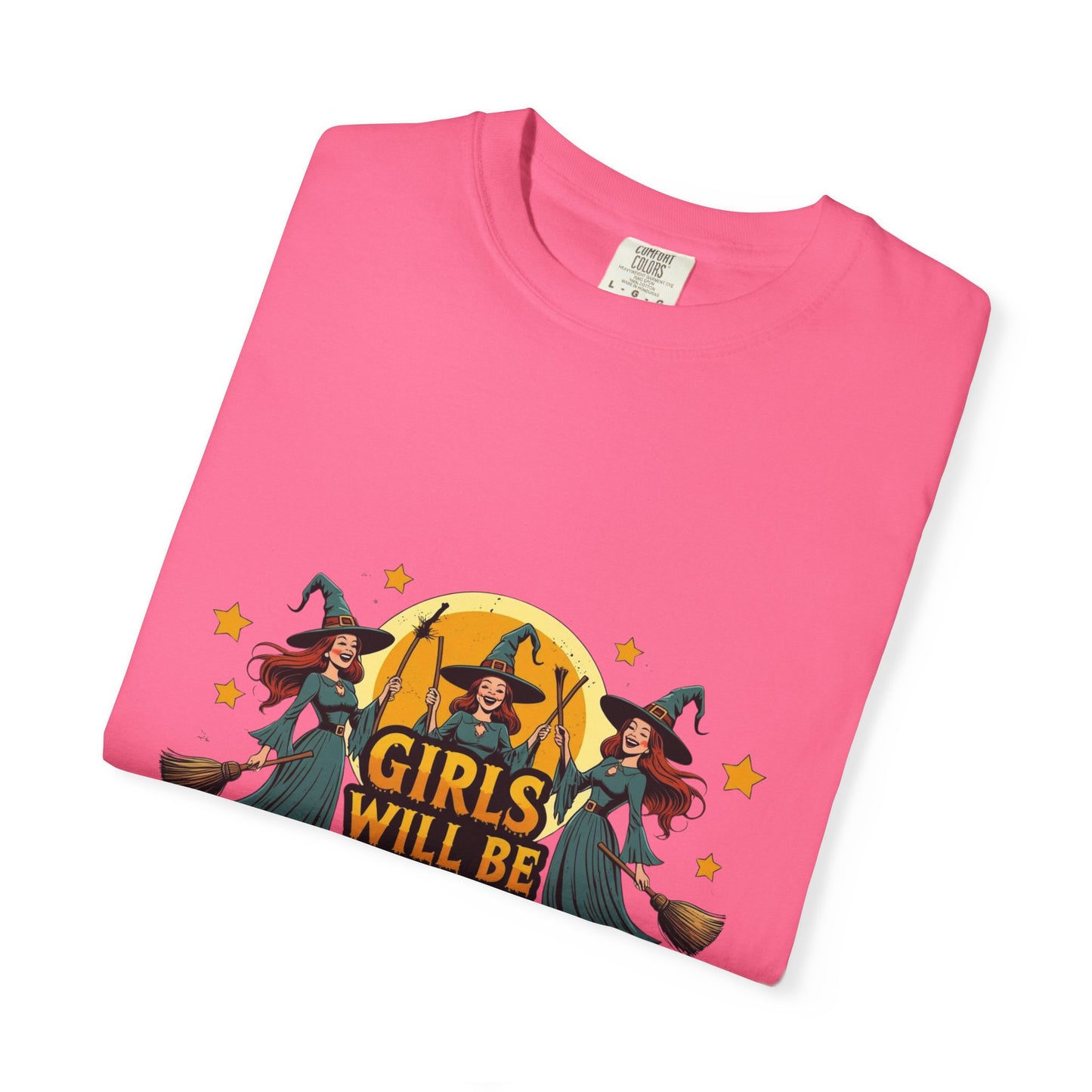 Spooky Witch T-Shirt for Halloween Fun, Girls Will Be Girls Tee, Unisex Halloween Shirt, Fall Fashion, Witch Costume Top