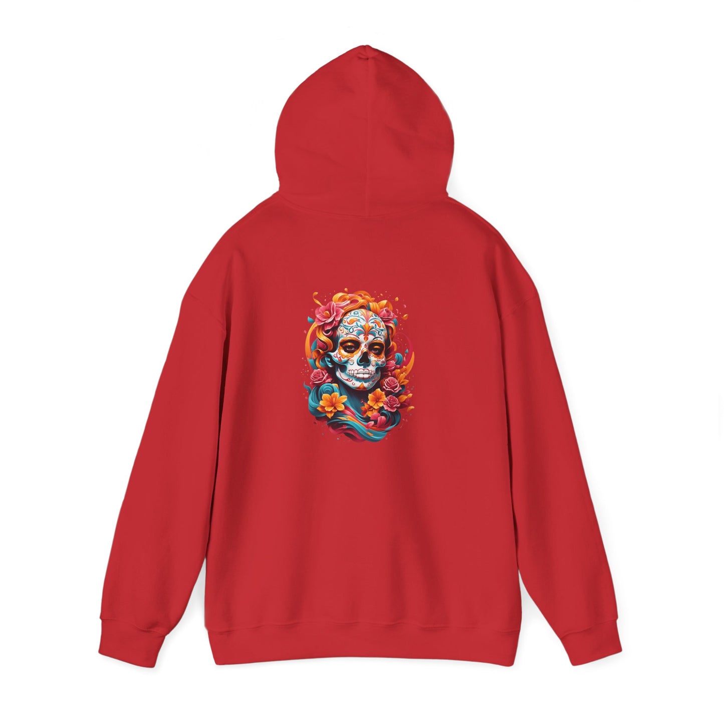 Colorful Skull Graphic Hooded Sweatshirt, personalized Unisex Hoodie, Casual Streetwear, Gift for Halloween, Cozy Outfit, Fall Fashion