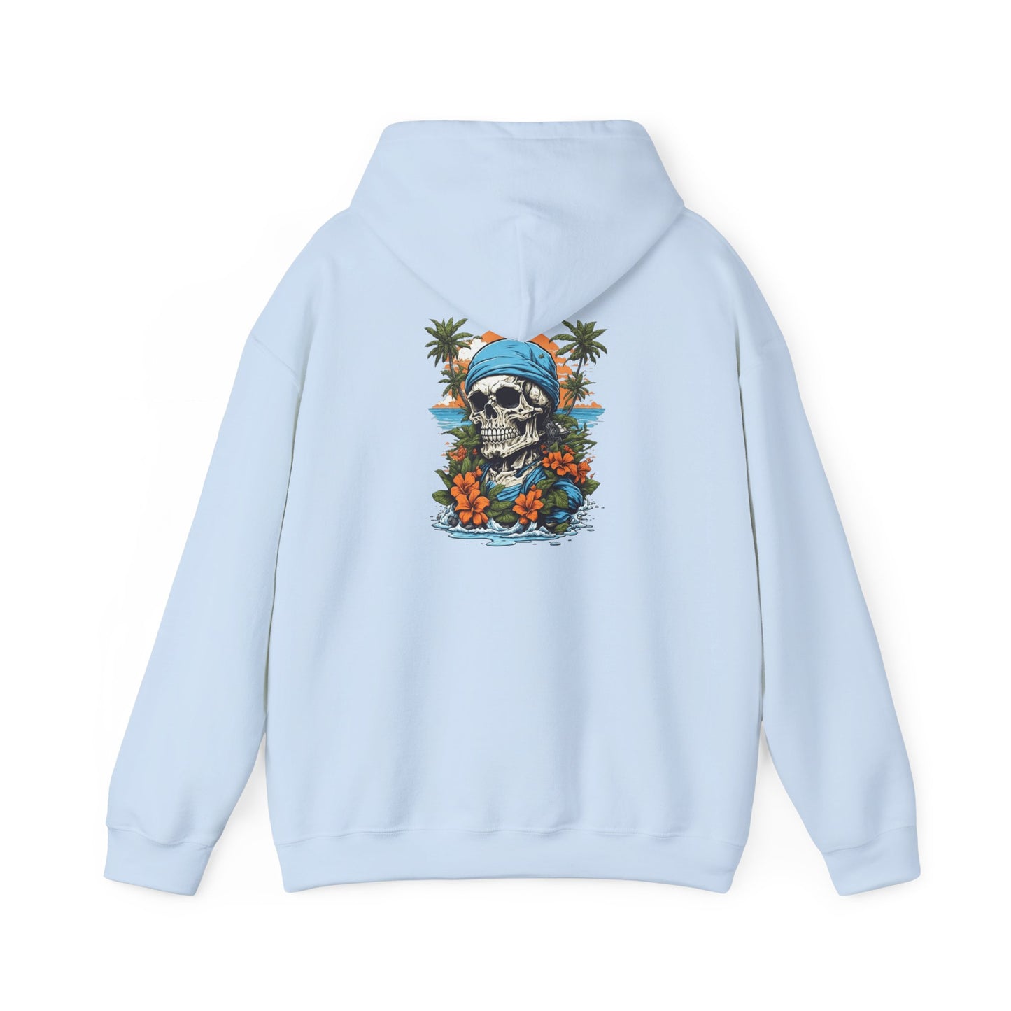 Tropical Skull Hoodie Beach Vibes, Summer Fashion