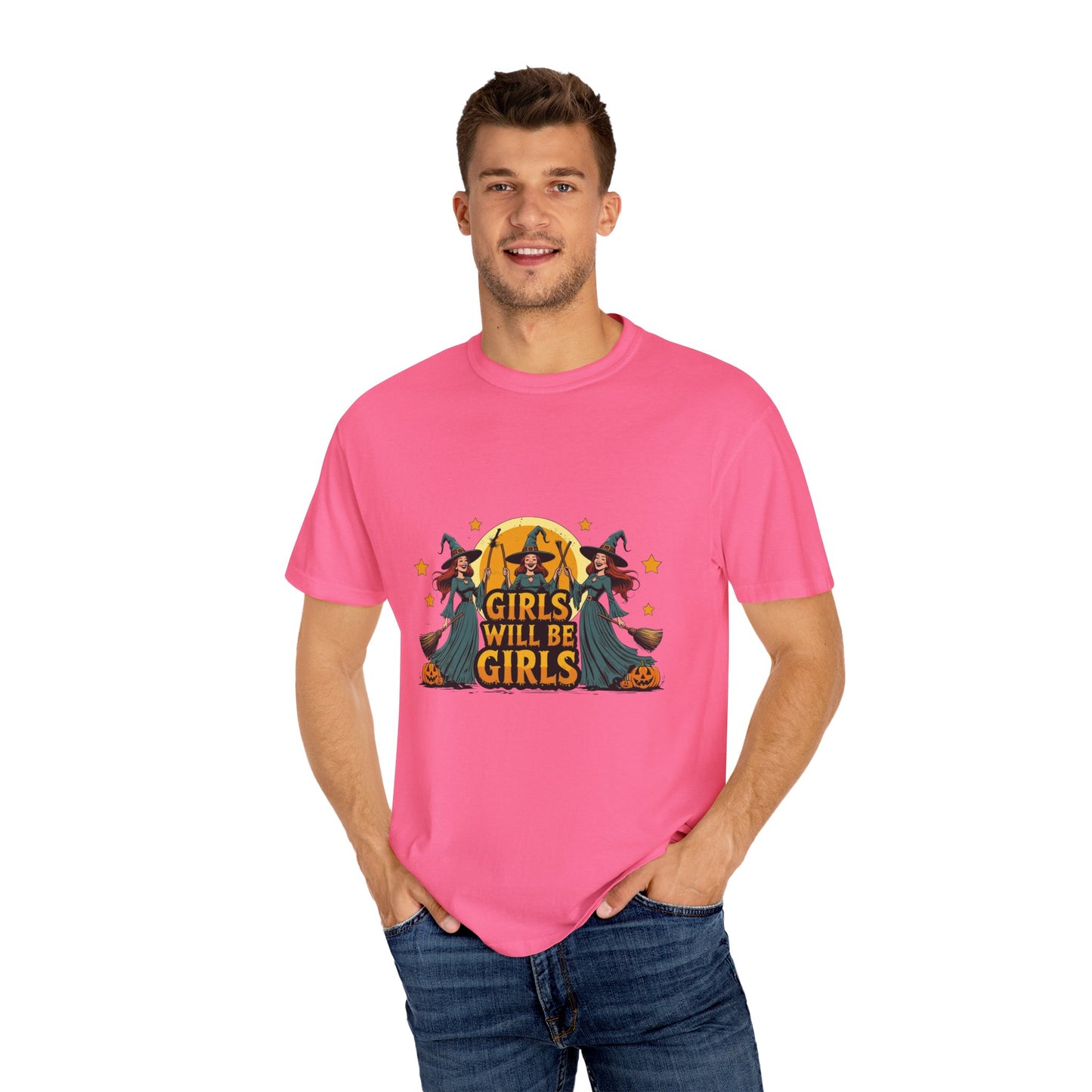 Spooky Witch T-Shirt for Halloween Fun, Girls Will Be Girls Tee, Unisex Halloween Shirt, Fall Fashion, Witch Costume Top
