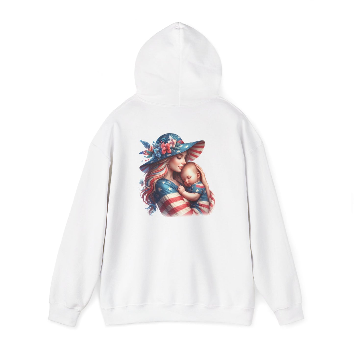Patriotic Mother and Child Hoodie Indepen dence Day,