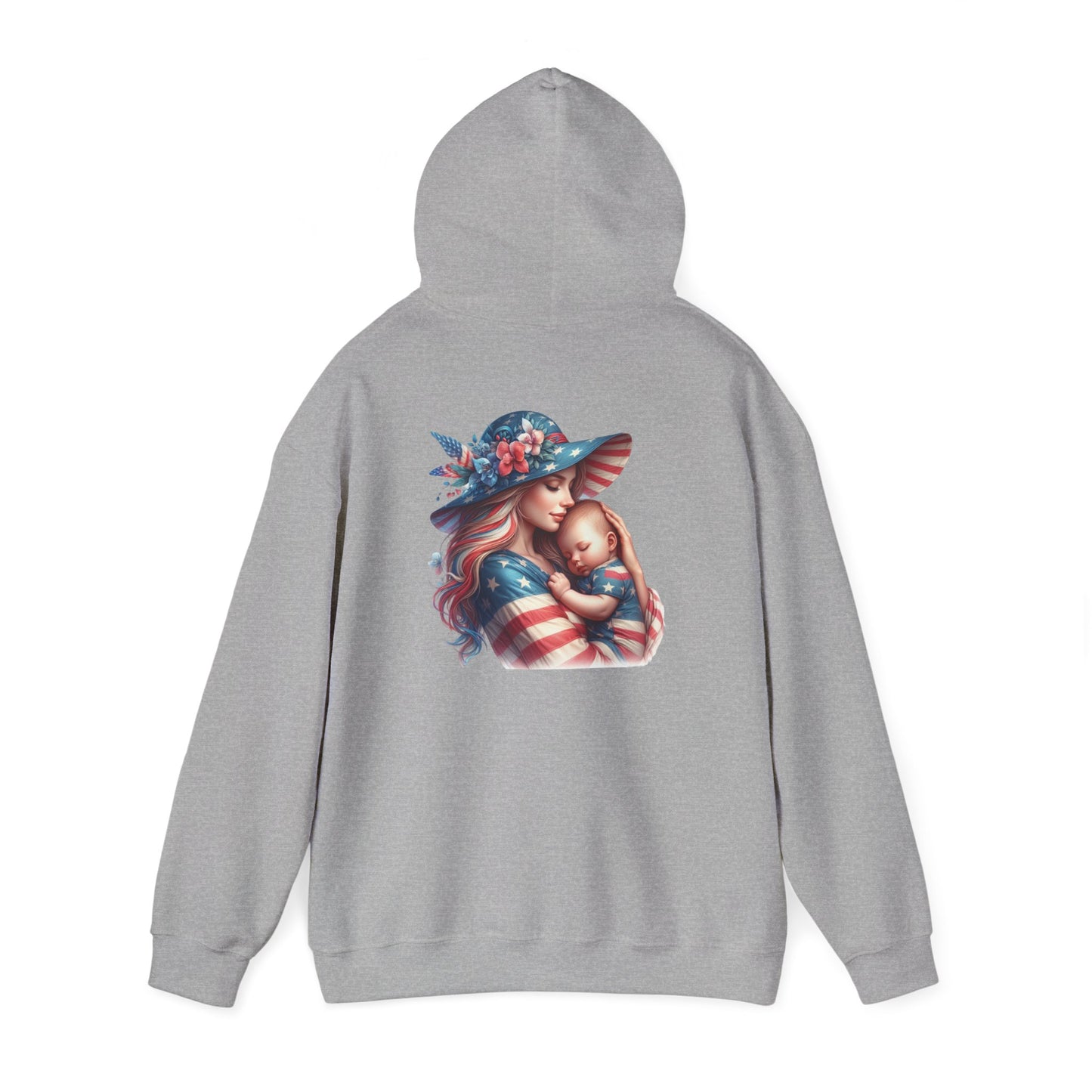 Patriotic Mother and Child Hoodie Indepen dence Day,