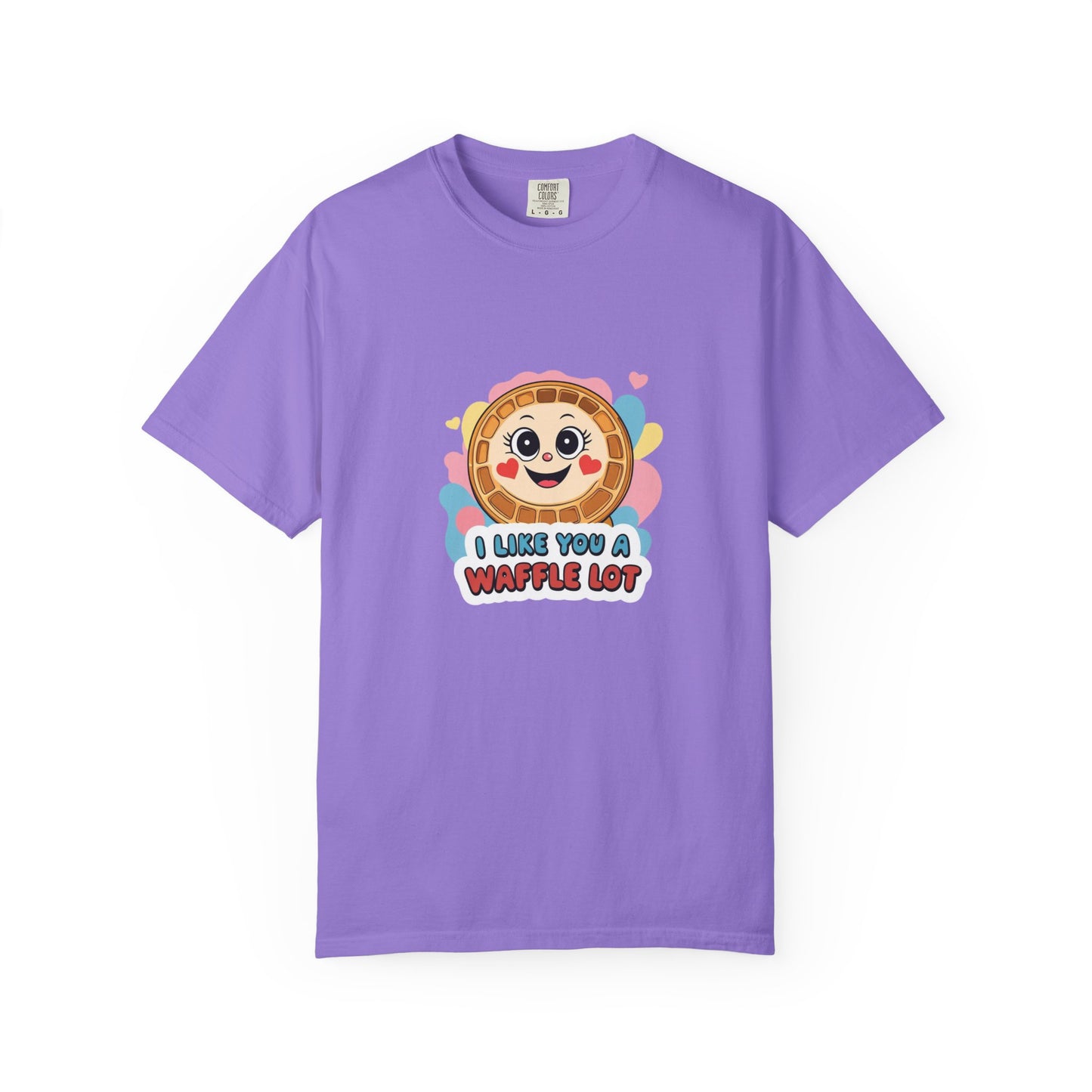 Playful Waffle Love T-Shirt | Funny Gift for Food Lovers, Cute Waffle Tee, Fun Casual Wear, Unisex, Valentine's Day
