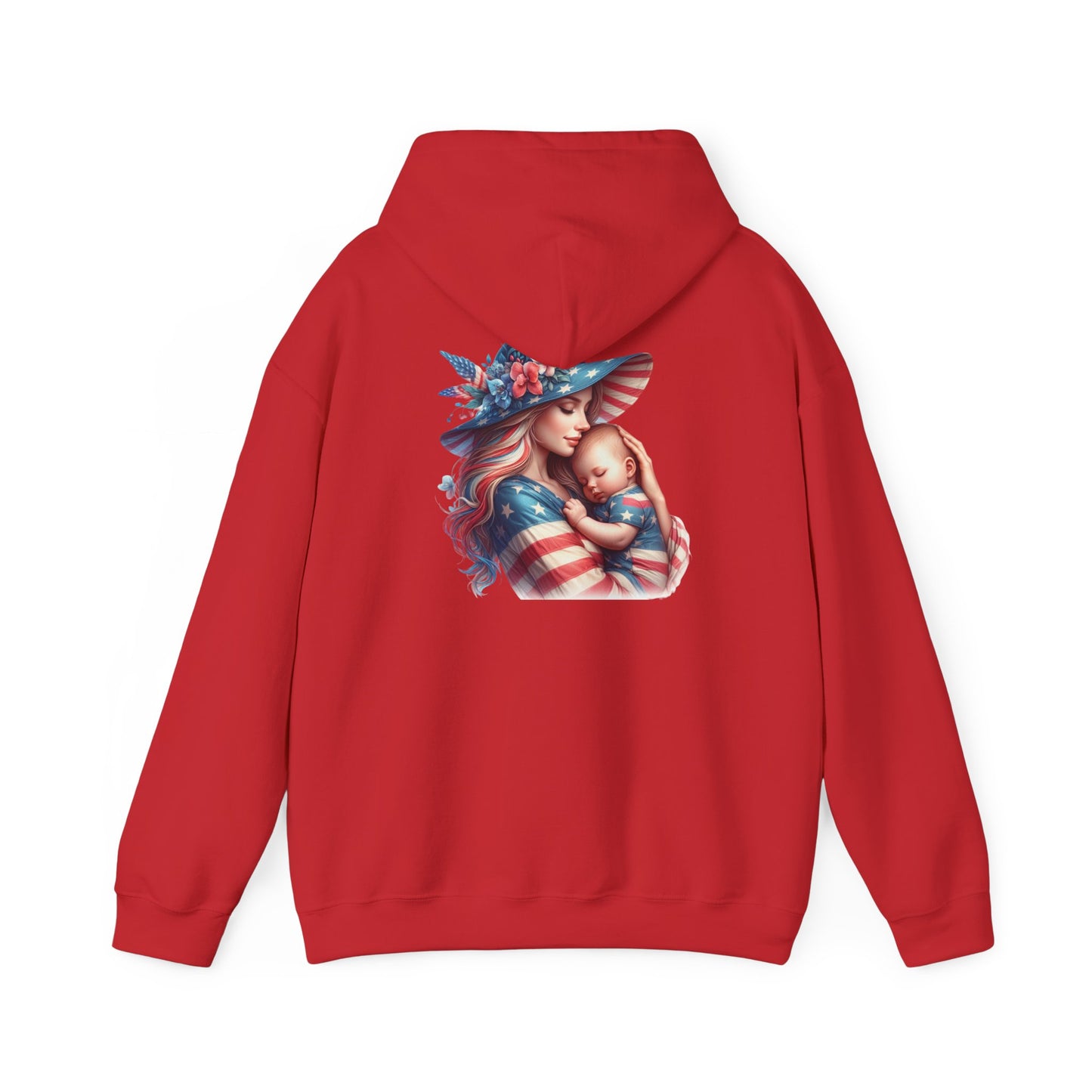 Patriotic Mother and Child Hoodie Indepen dence Day,
