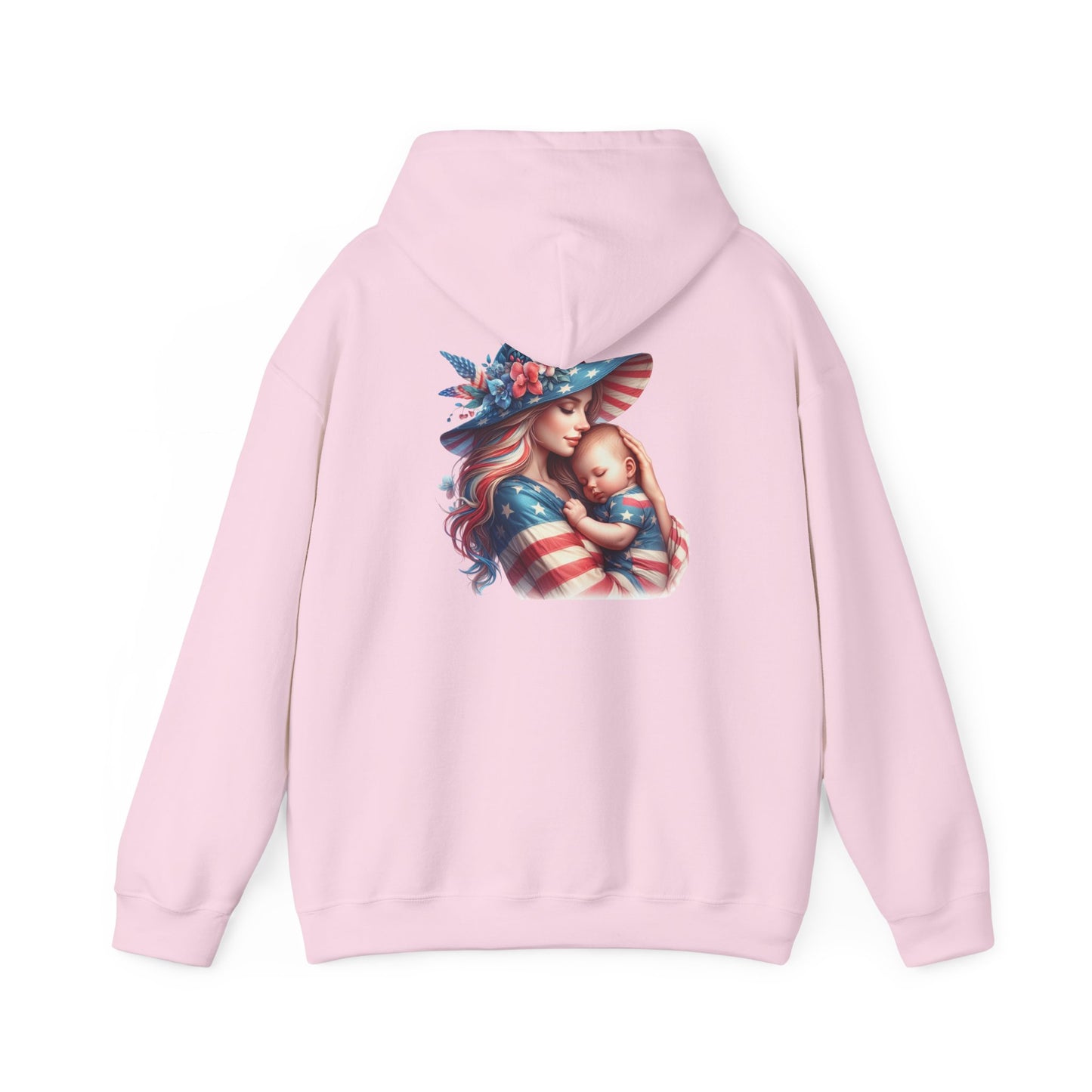 Patriotic Mother and Child Hoodie Indepen dence Day,