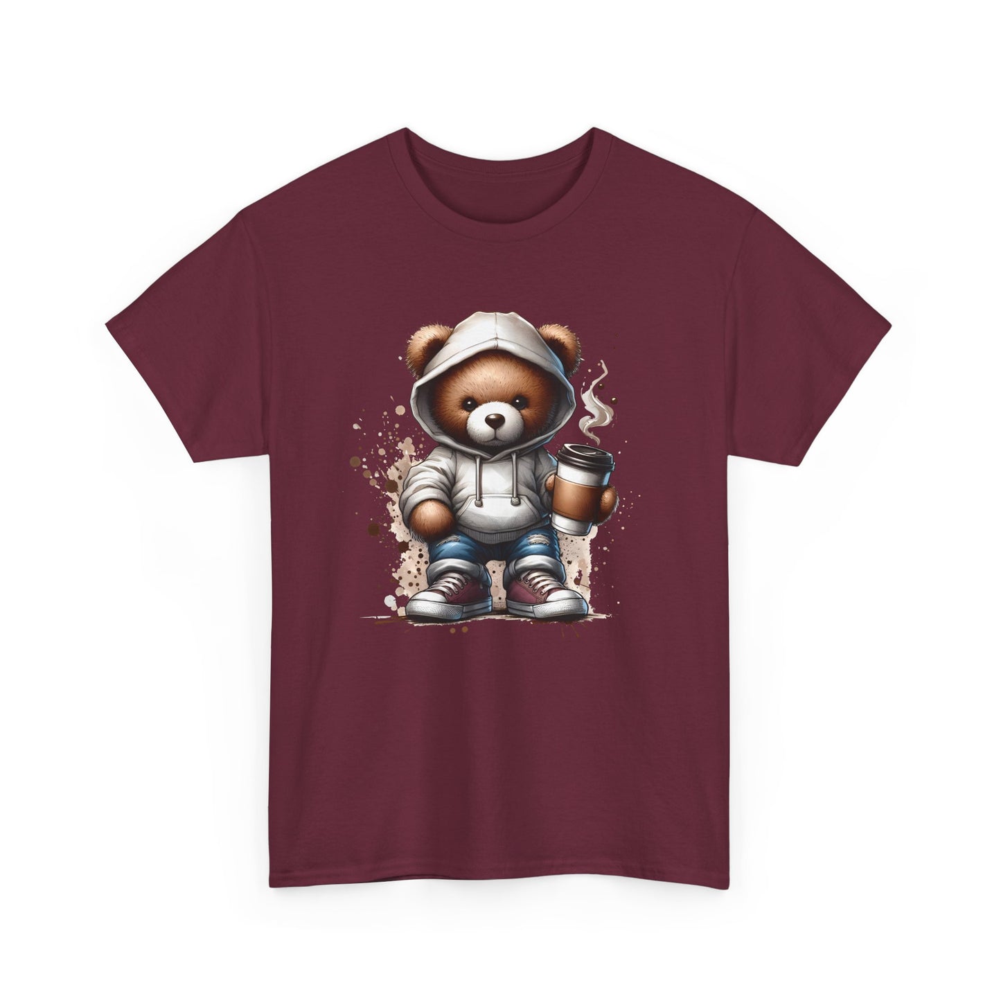Cute Bear Graphic Tee, Unisex Cotton Shirt, Fun Casual Shirt, Gift for Animal Lovers, Cozy Everyday Wear, Ideal for Birthdays