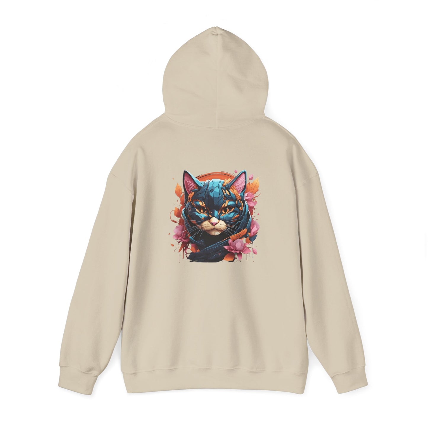 Vibrant Cat Art Hoodie, Cozy Unisex personalized Sweatshirt, Perfect Gift for Cat Lovers, Unique Artwork, Casual Fashion