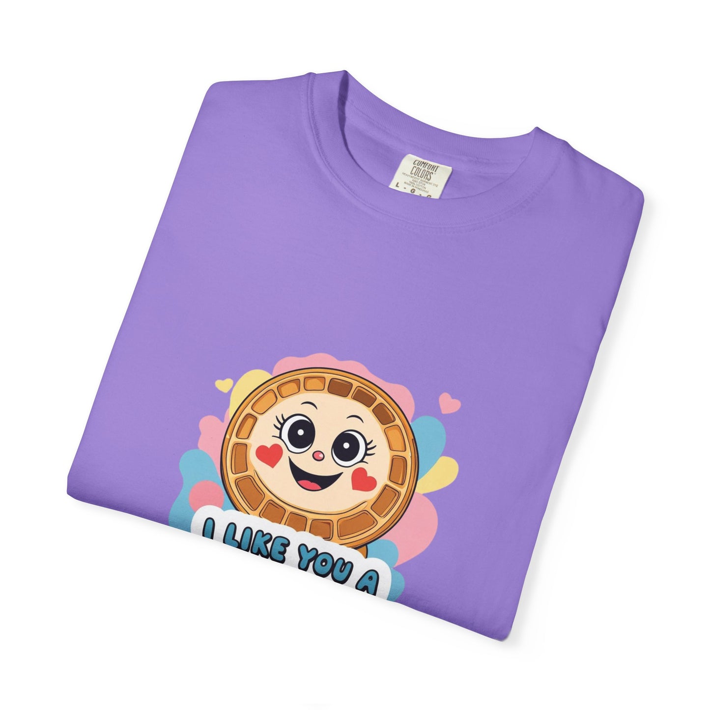 Playful Waffle Love T-Shirt | Funny Gift for Food Lovers, Cute Waffle Tee, Fun Casual Wear, Unisex, Valentine's Day