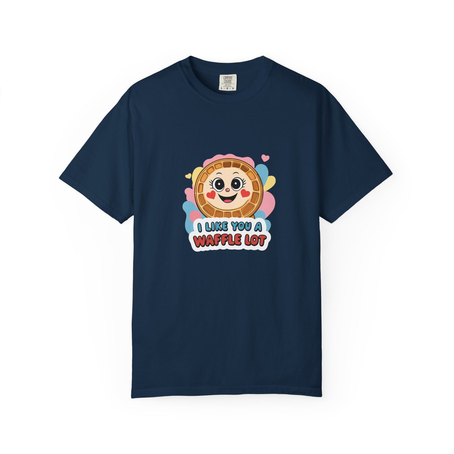 Playful Waffle Love T-Shirt | Funny Gift for Food Lovers, Cute Waffle Tee, Fun Casual Wear, Unisex, Valentine's Day