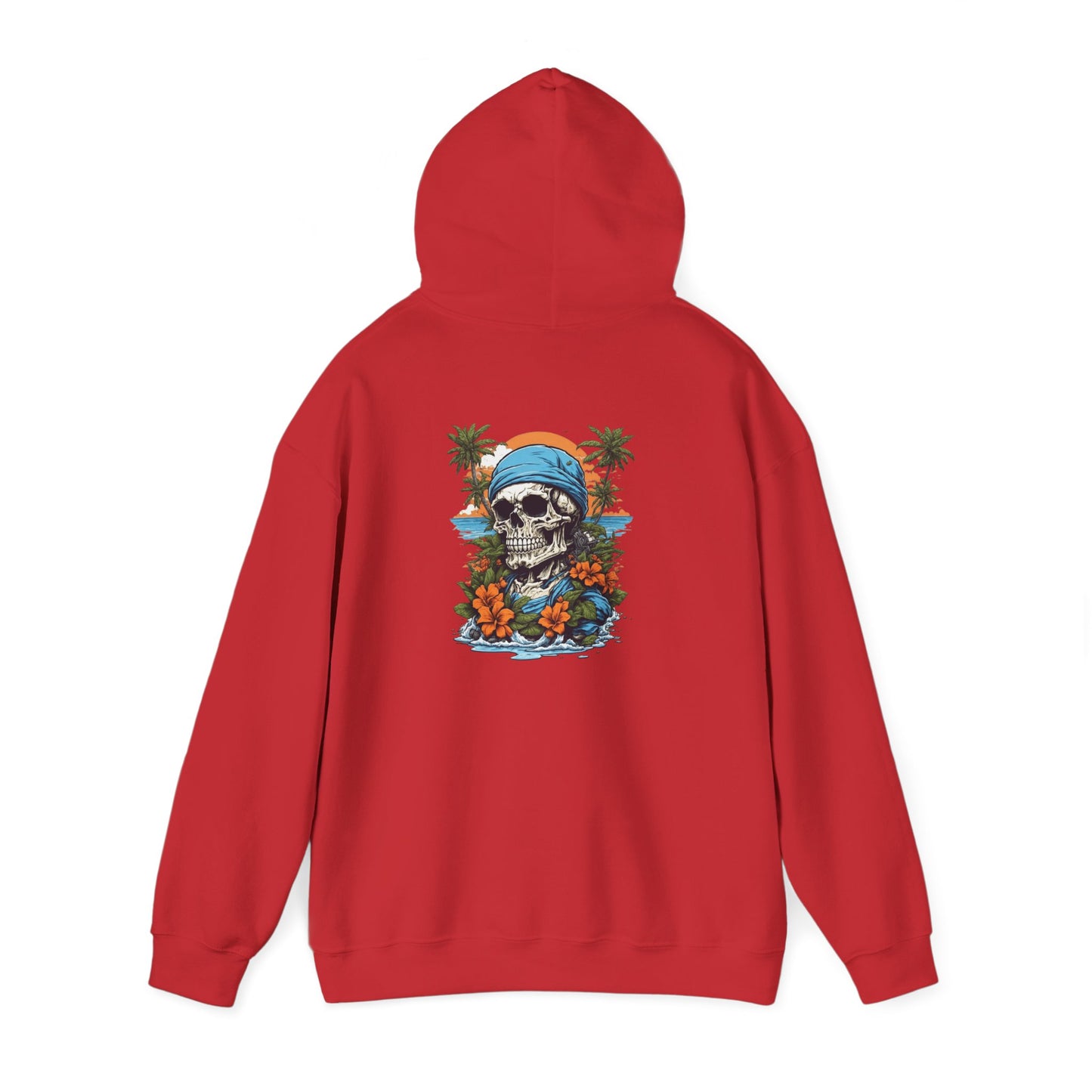 Tropical Skull Hoodie Beach Vibes, Summer Fashion