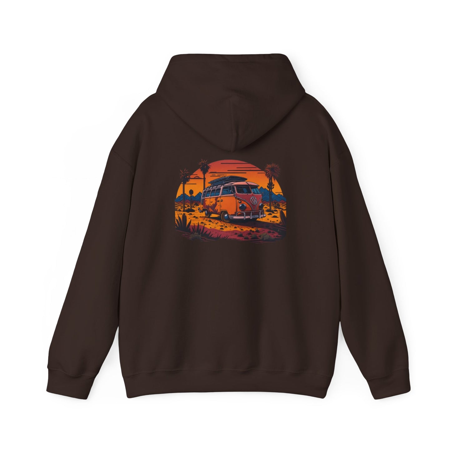 Retro Sunset Van Hoodie for Adventure Lovers, Cozy Sweatshirt, Beach Vibes Clothing, personalized Travel Gifts, Fall Fashion