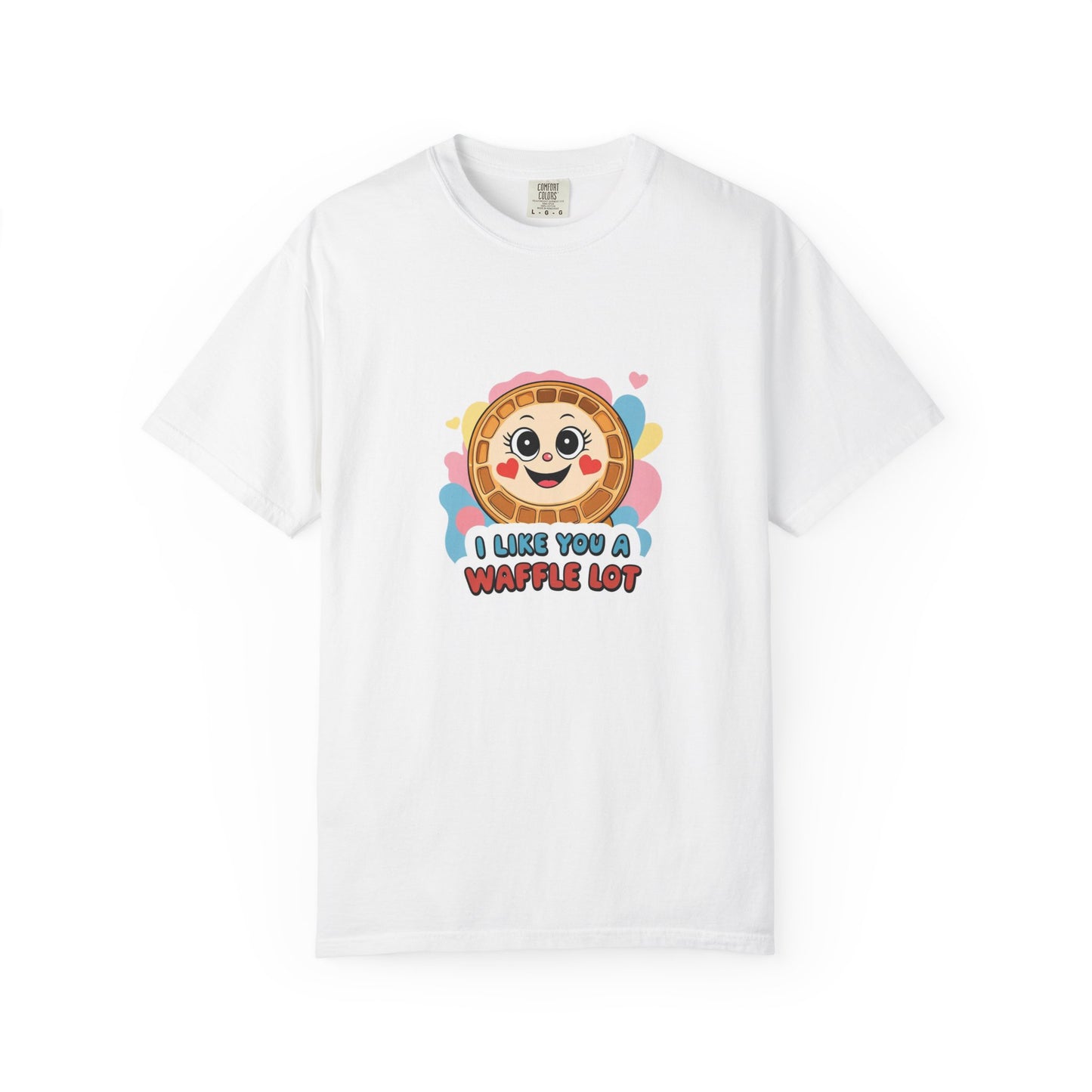 Playful Waffle Love T-Shirt | Funny Gift for Food Lovers, Cute Waffle Tee, Fun Casual Wear, Unisex, Valentine's Day