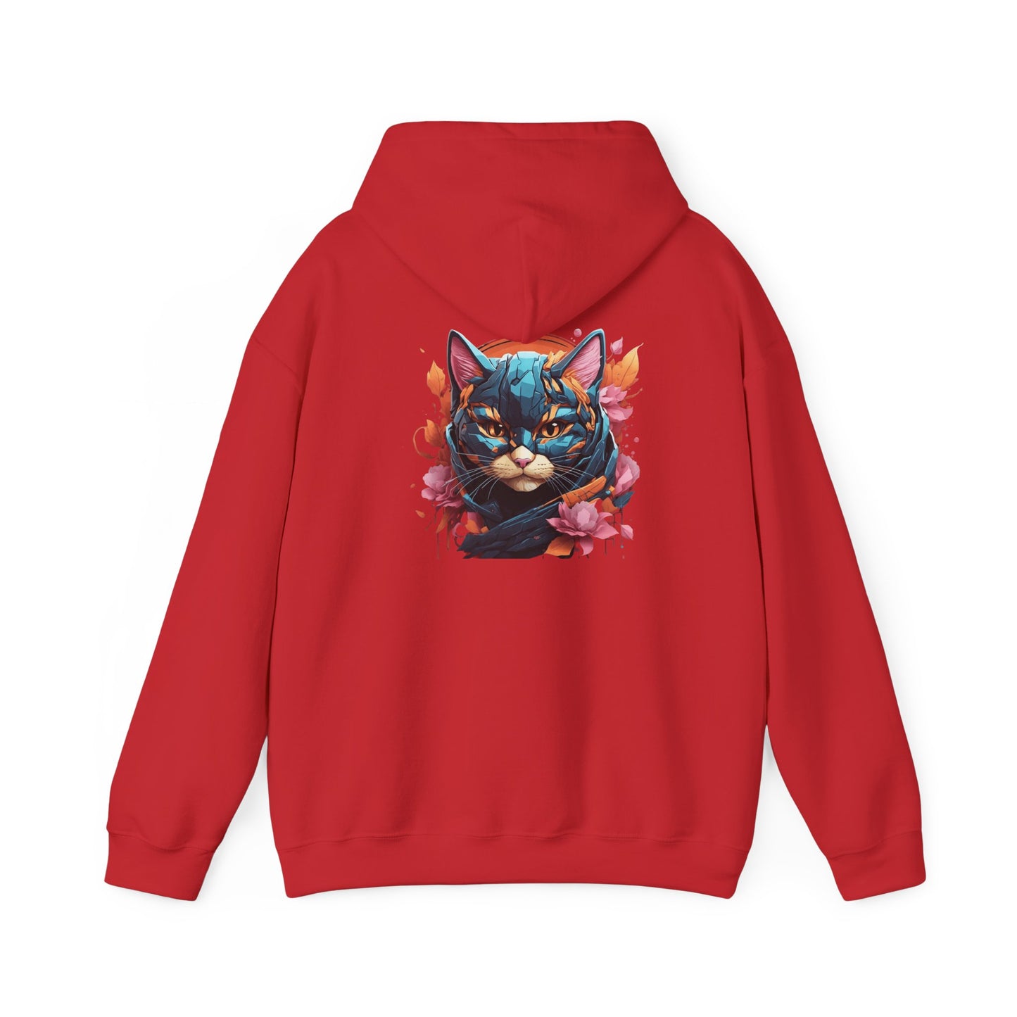 Vibrant Cat Art Hoodie, Cozy Unisex personalized Sweatshirt, Perfect Gift for Cat Lovers, Unique Artwork, Casual Fashion