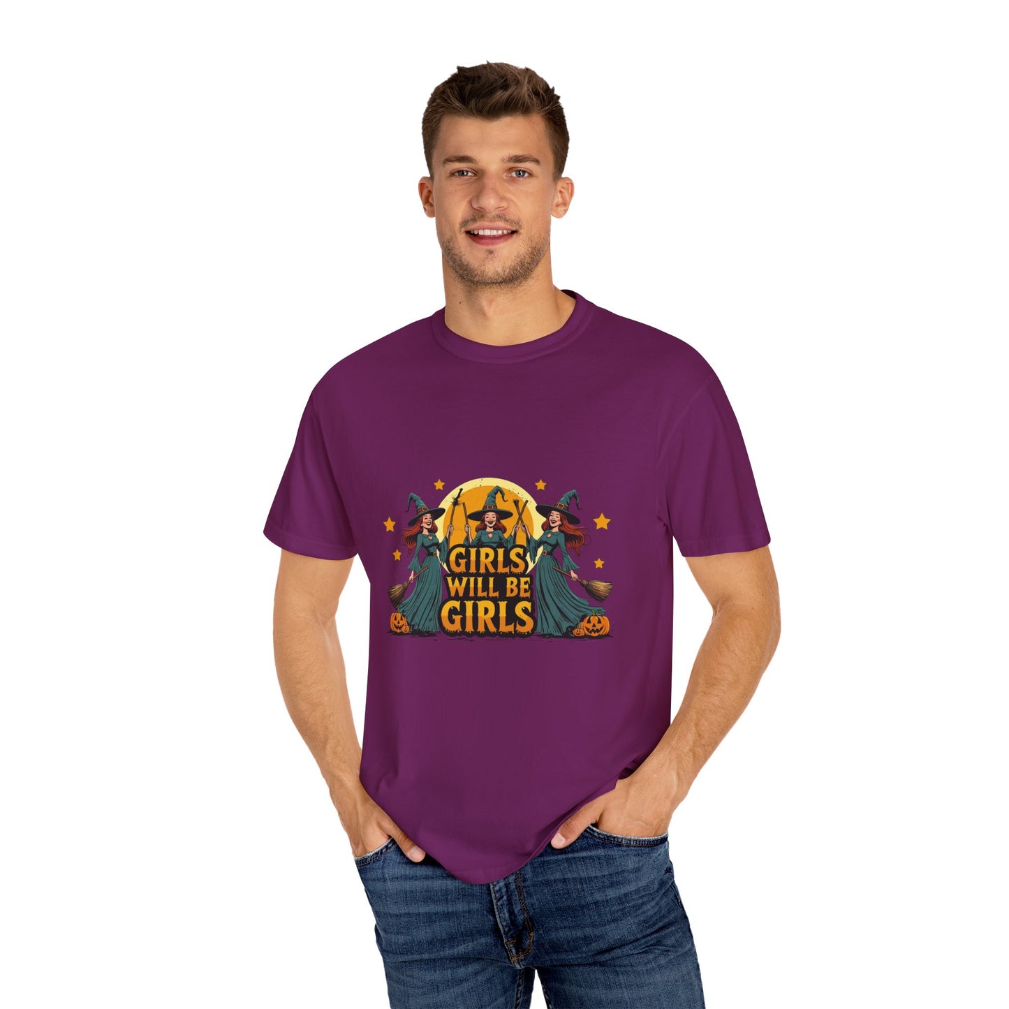 Spooky Witch T-Shirt for Halloween Fun, Girls Will Be Girls Tee, Unisex Halloween Shirt, Fall Fashion, Witch Costume Top