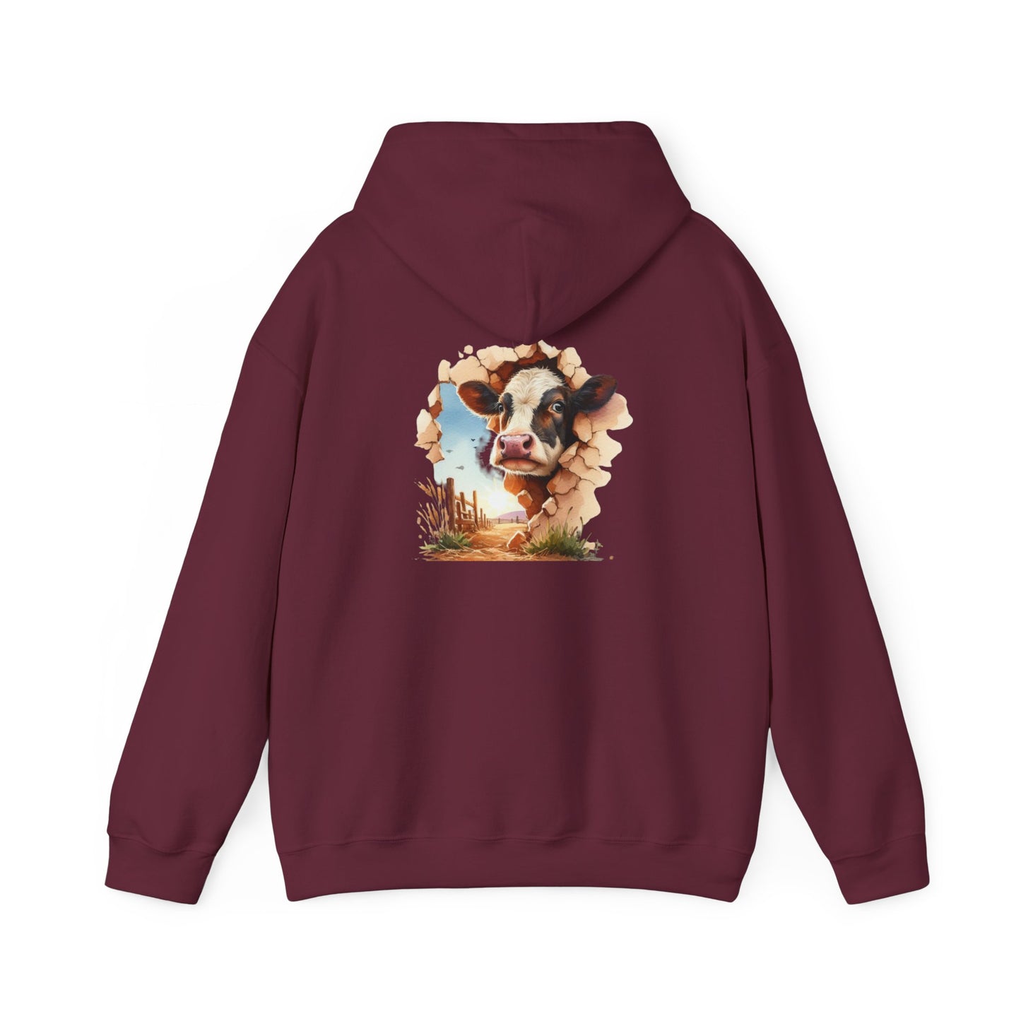 Cow Paradise Unisex Hoodie, personalized Cute Animal Sweatshirt, Farm Lover Gift, Cozy Pullover, Country Style Apparel