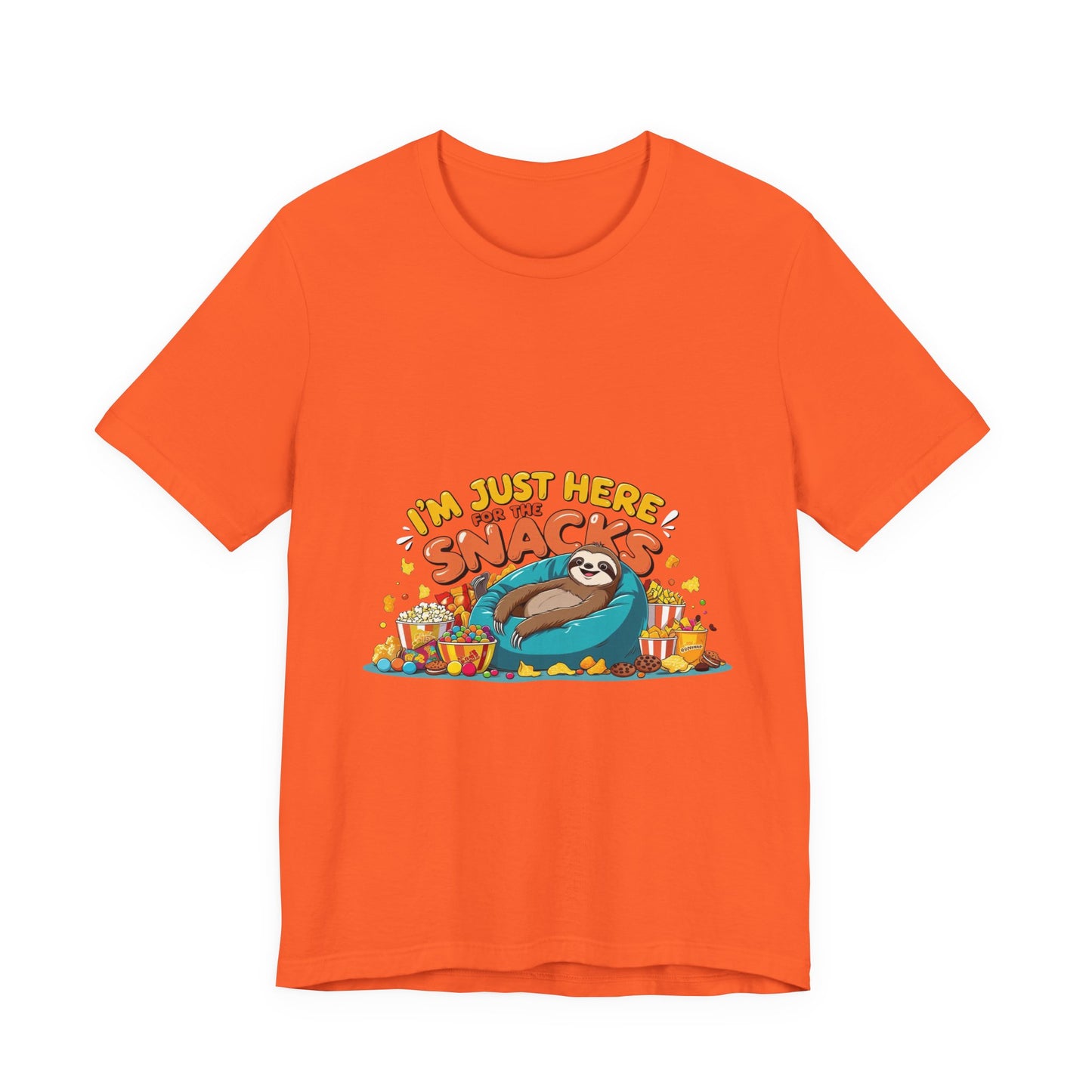 Snack Lover's Unisex Tee, Funny Graphic T-Shirt, Casual Wear, Gift for Foodies, Quirky Humor Apparel, Snack Time Essentials