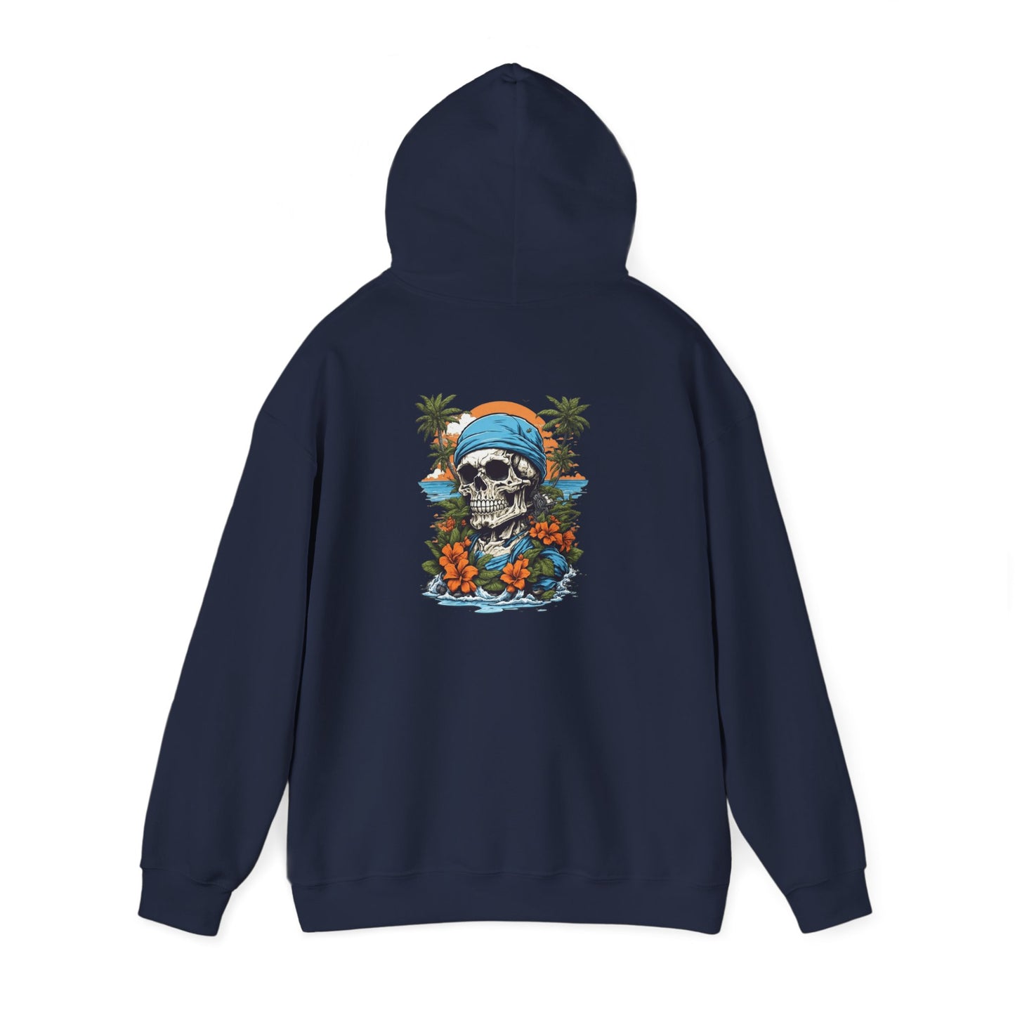 Tropical Skull Hoodie Beach Vibes, Summer Fashion