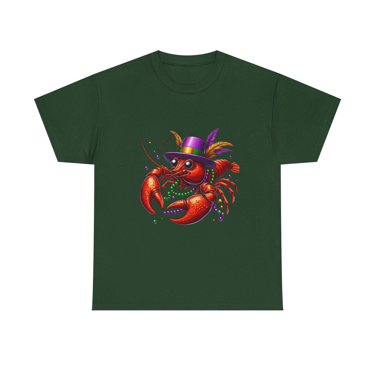 Mardi Gras Lobster Tee, Unisex Heavy Cotton T-Shirt, Fun Carnival Shirt, Seafood Lover Gift, Party Apparel, Festive Clothing