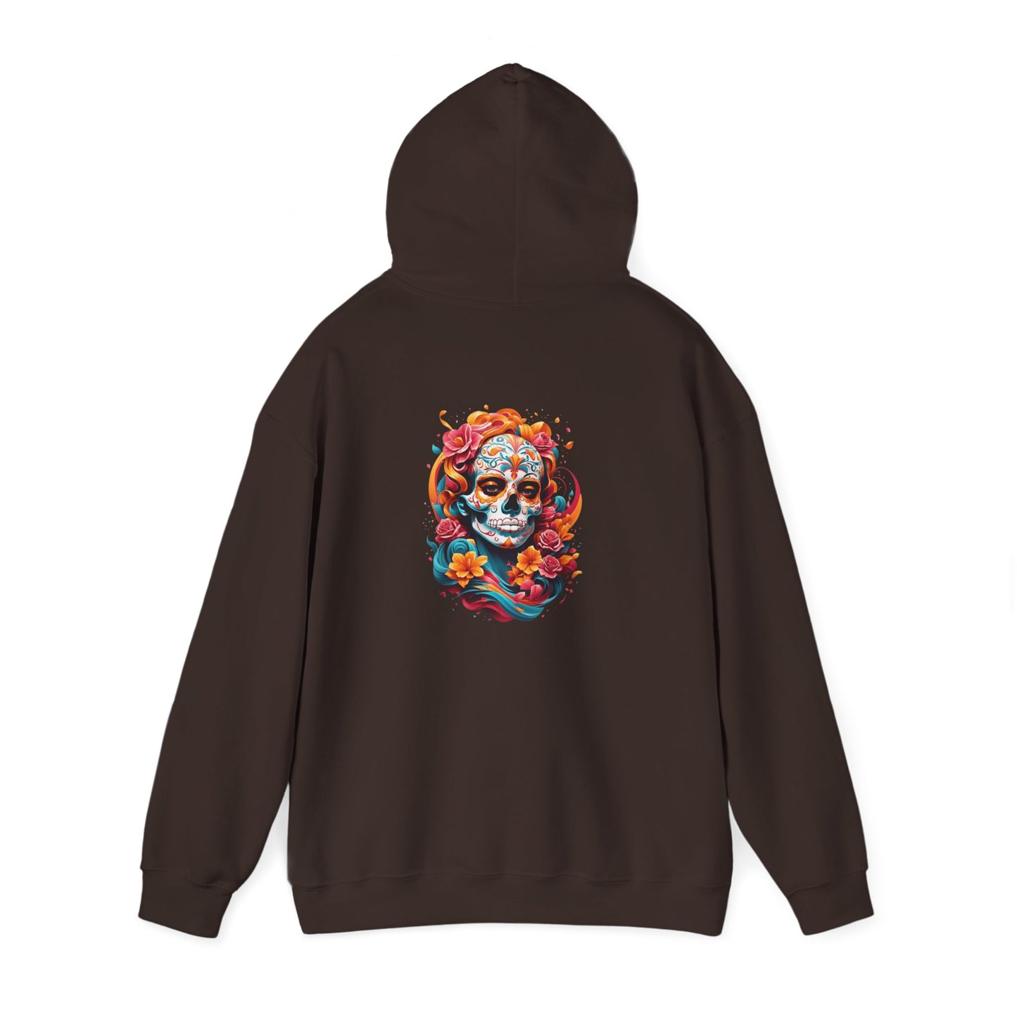 Colorful Skull Graphic Hooded Sweatshirt, personalized Unisex Hoodie, Casual Streetwear, Gift for Halloween, Cozy Outfit, Fall Fashion