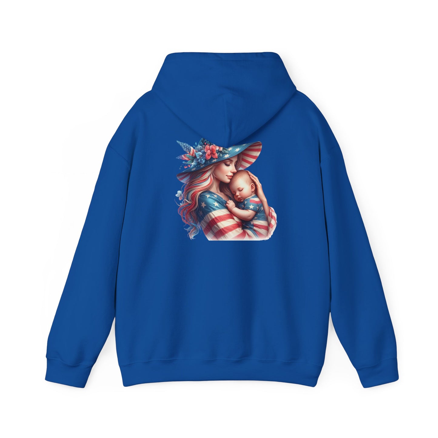 Patriotic Mother and Child Hoodie Indepen dence Day,