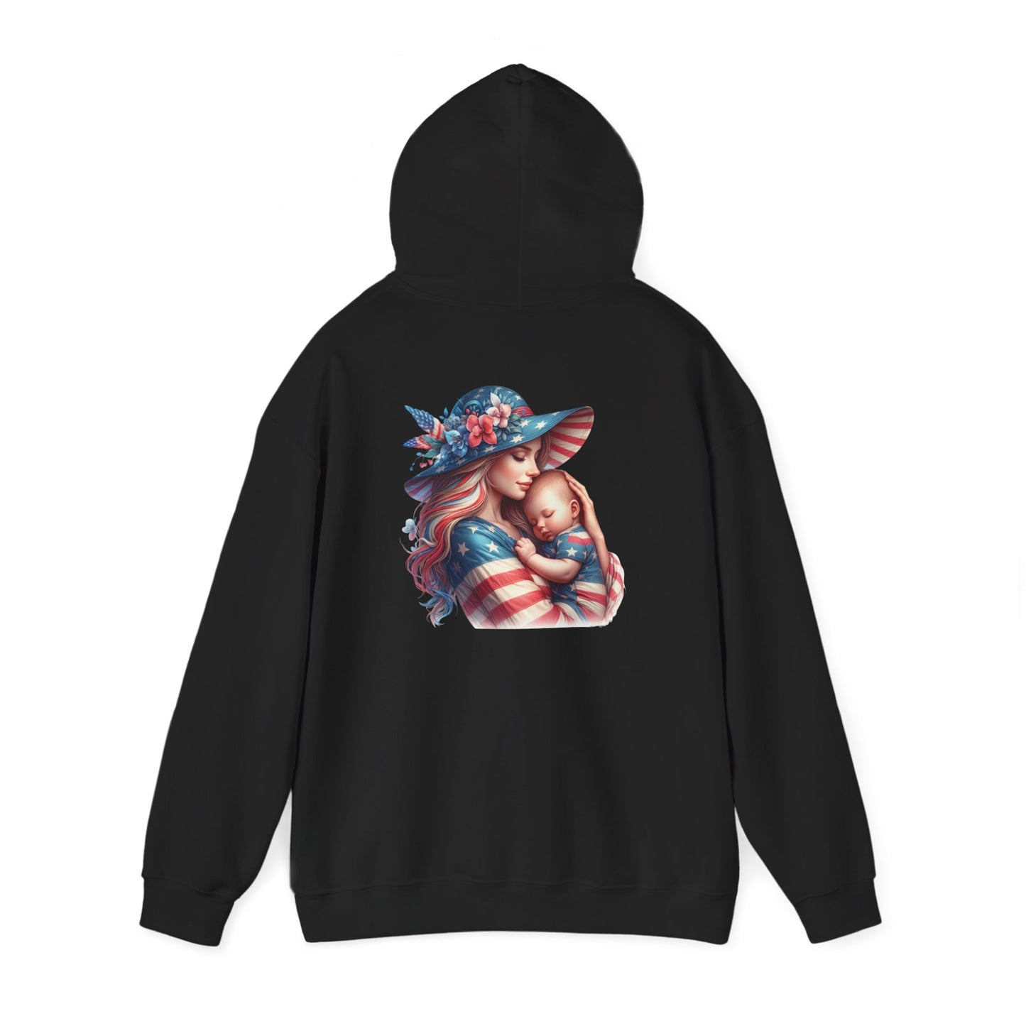 Patriotic Mother and Child Hoodie Indepen dence Day,