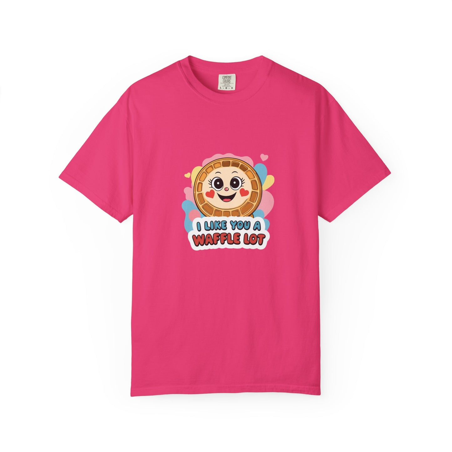 Playful Waffle Love T-Shirt | Funny Gift for Food Lovers, Cute Waffle Tee, Fun Casual Wear, Unisex, Valentine's Day