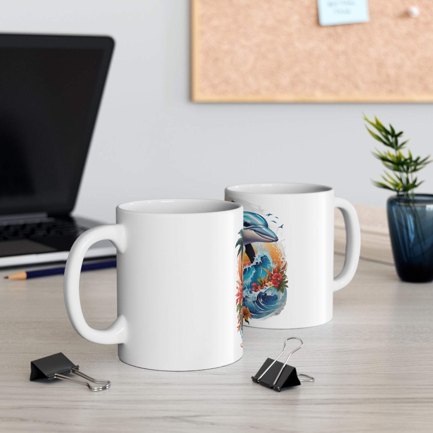 Tropical Dolphin Ceramic Mug