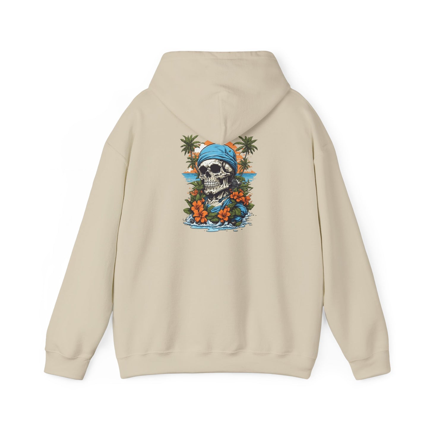 Tropical Skull Hoodie Beach Vibes, Summer Fashion