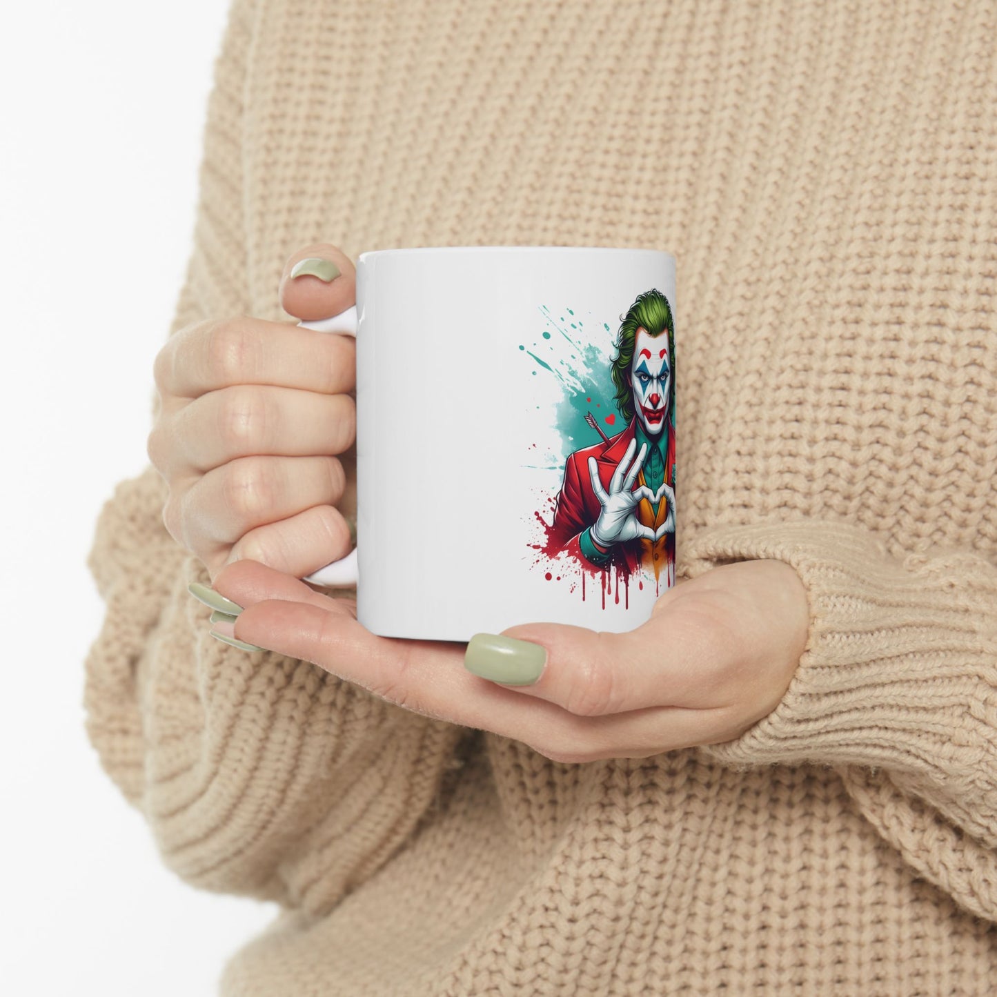 Joker-Inspired Ceramic Mug,