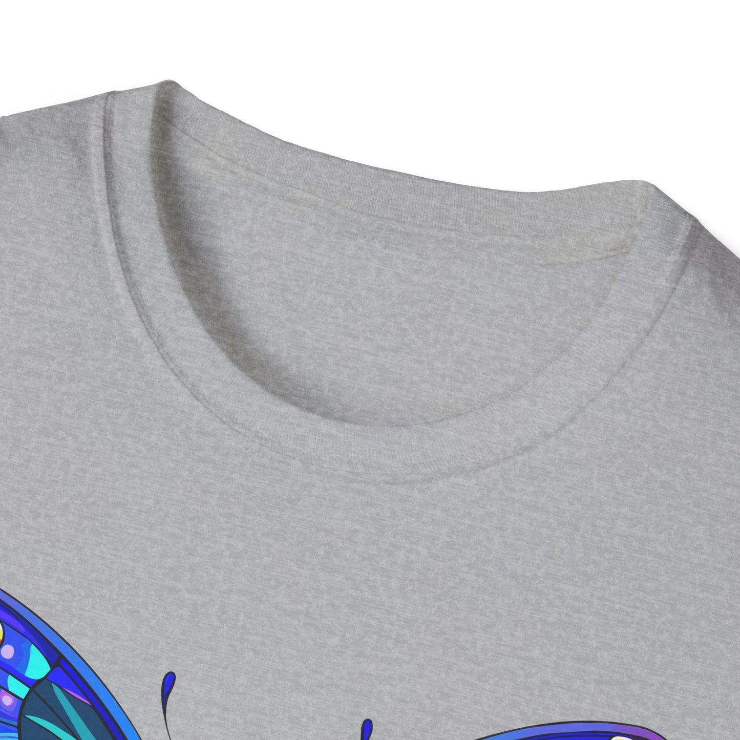 Butterfly Dreams Unisex Softstyle T-Shirt, Colorful Graphic Tee, Butterfly Shirt, Nature Lover Gift, Casual Wear, Unique Art T-Shirt