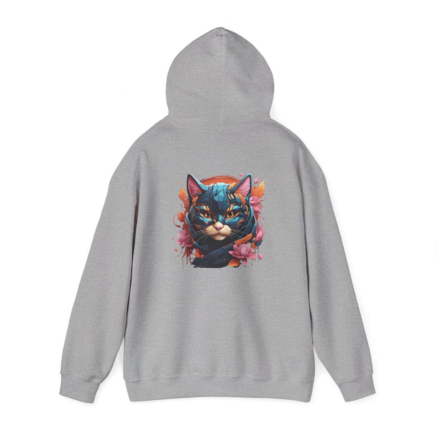 Vibrant Cat Art Hoodie, Cozy Unisex personalized Sweatshirt, Perfect Gift for Cat Lovers, Unique Artwork, Casual Fashion